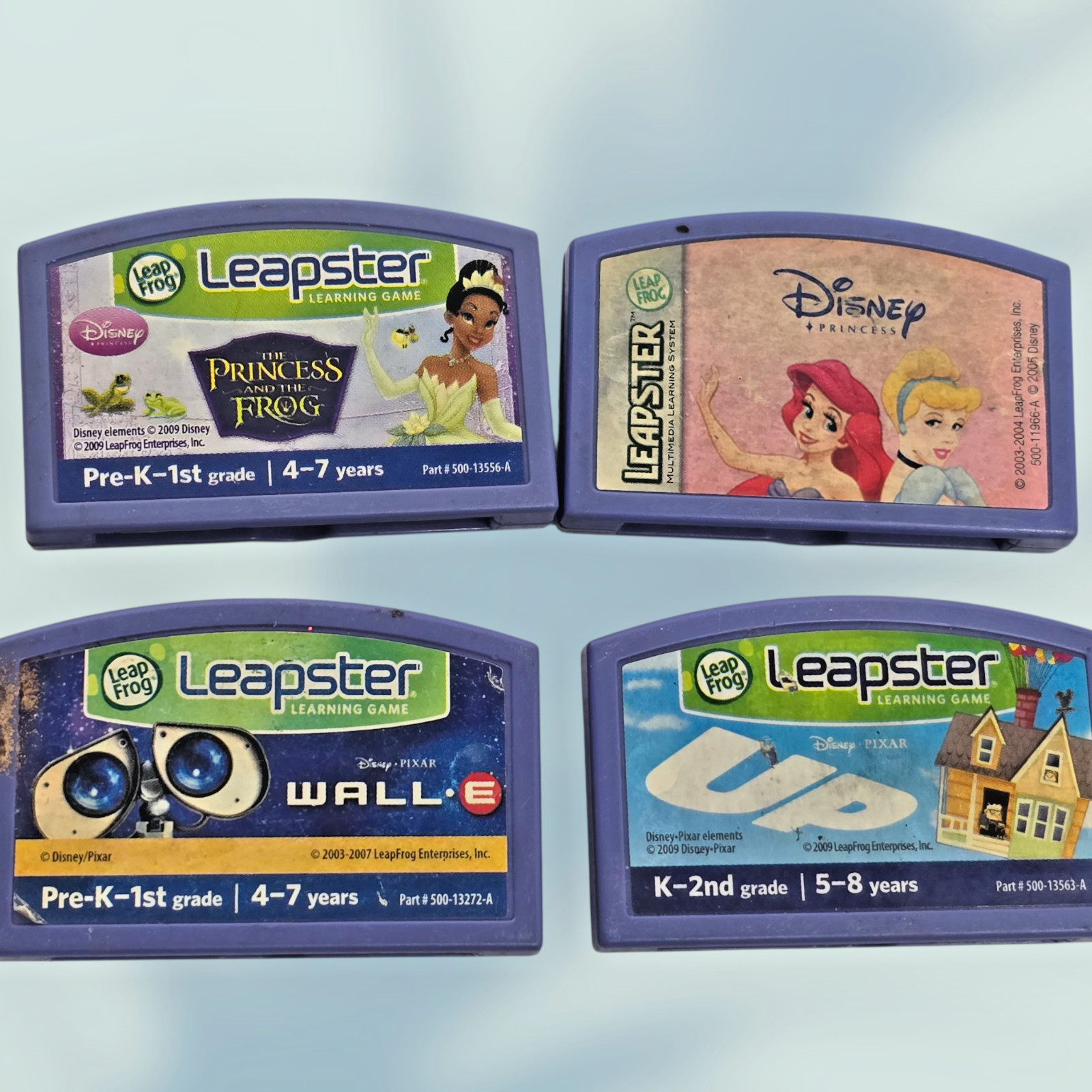 Vintage LeapFrog Leapster Explorer LeapPad Cartridge Lot of  4 Games Disney