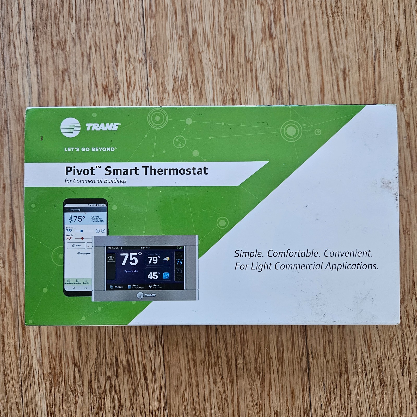 Trane TCONT830AS52DB Programmable 4.3" Colored Touchscreen Smart Thermostat