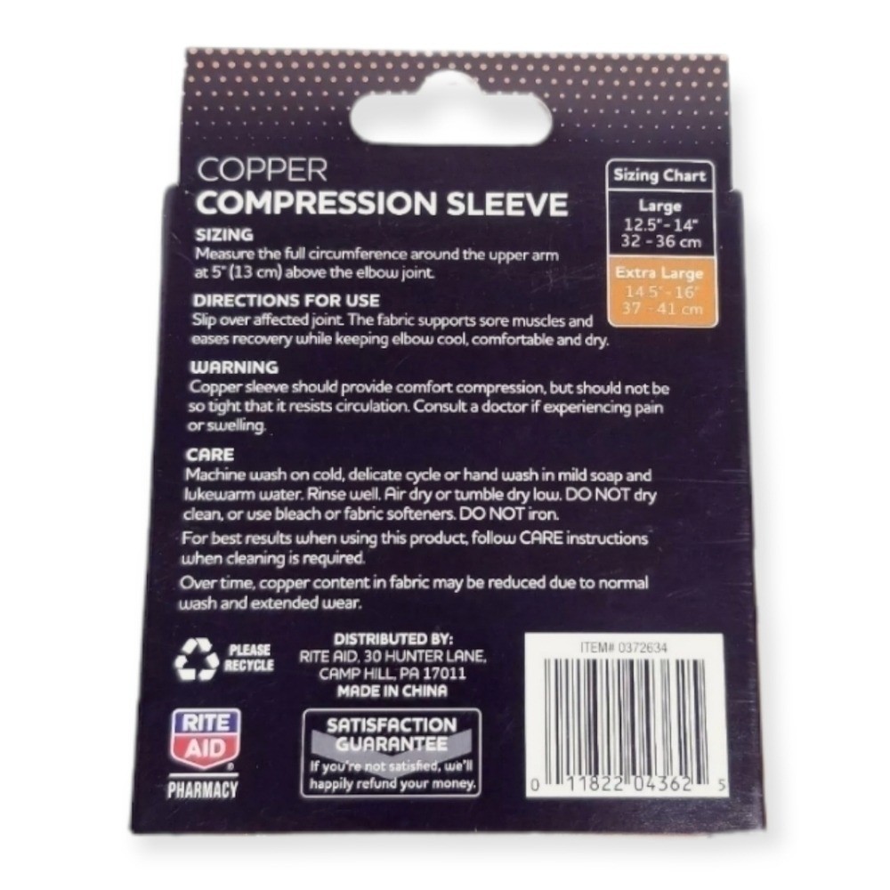 Athletic Copper Compression Sleeve XL