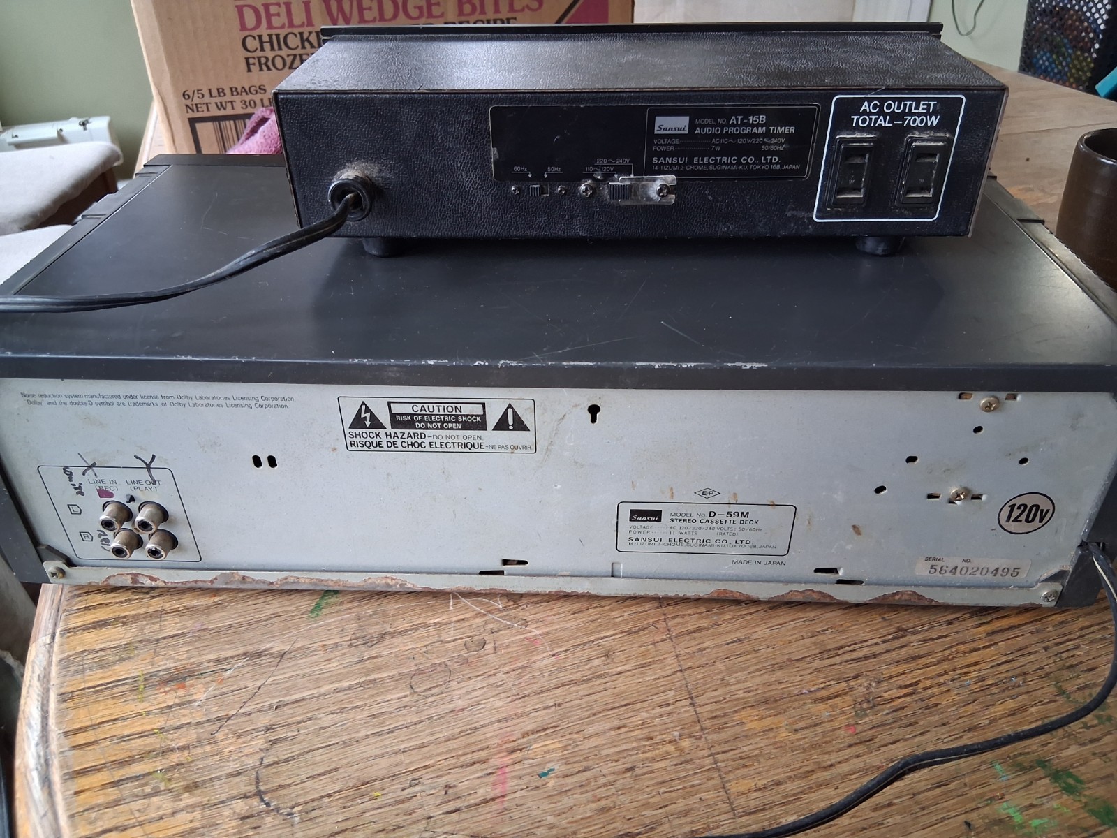 Sansui Casstte Deck And Audio Program Timer. AT-15B , D-59M.