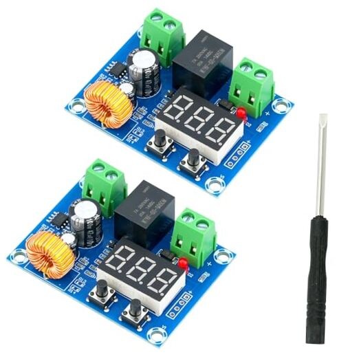 2 Pcs Low Voltage Cutoff Disconnect 12-36V Low Voltage Digital Protector for