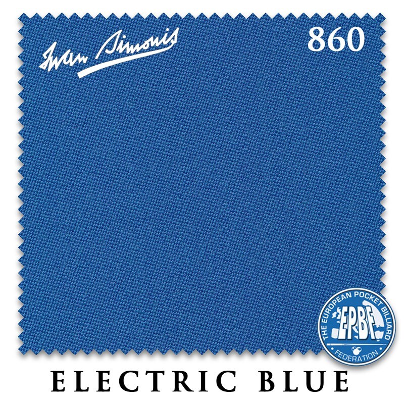 9' Simonis 860 Pool Table Cloth - Electric Blue - AUTHORIZED DEALER
