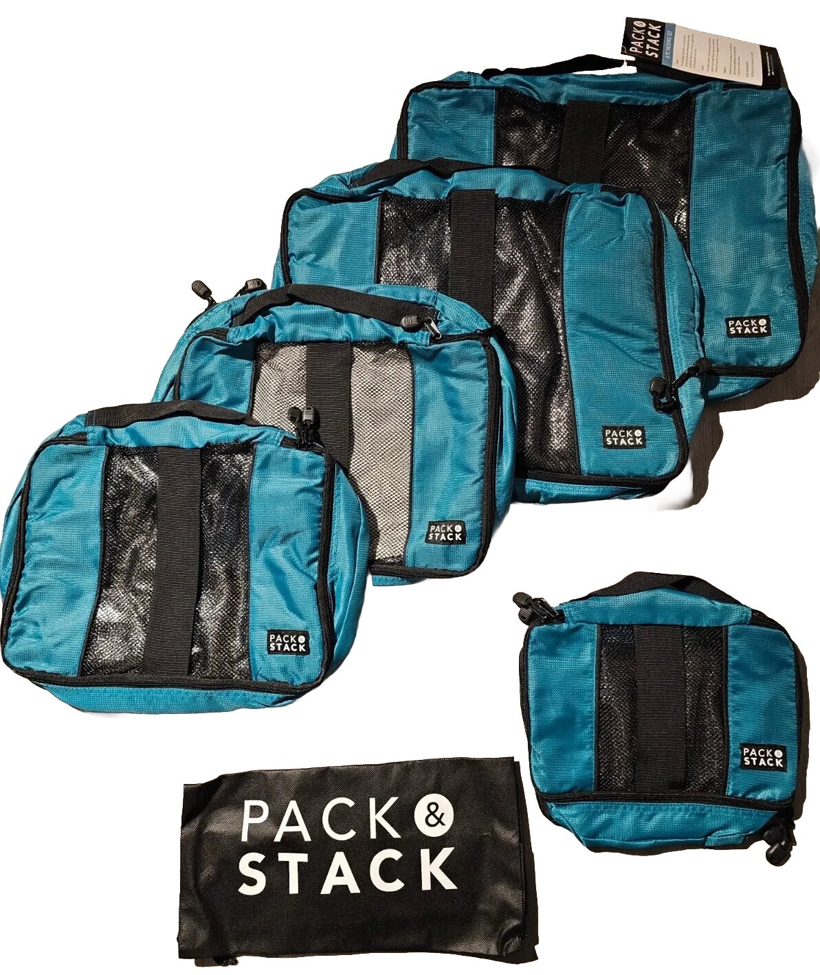 6PC Packing SET for Suitcases Travel Luggage Organizer Laundry Bag *Pack&Stack*