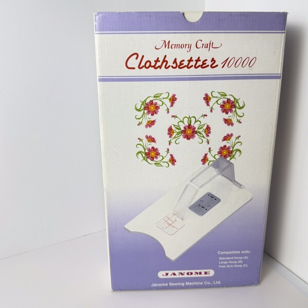 Janome Clothsetter 10000 for Embroidery Machines~Hoops A, B, C~Instructions/Box