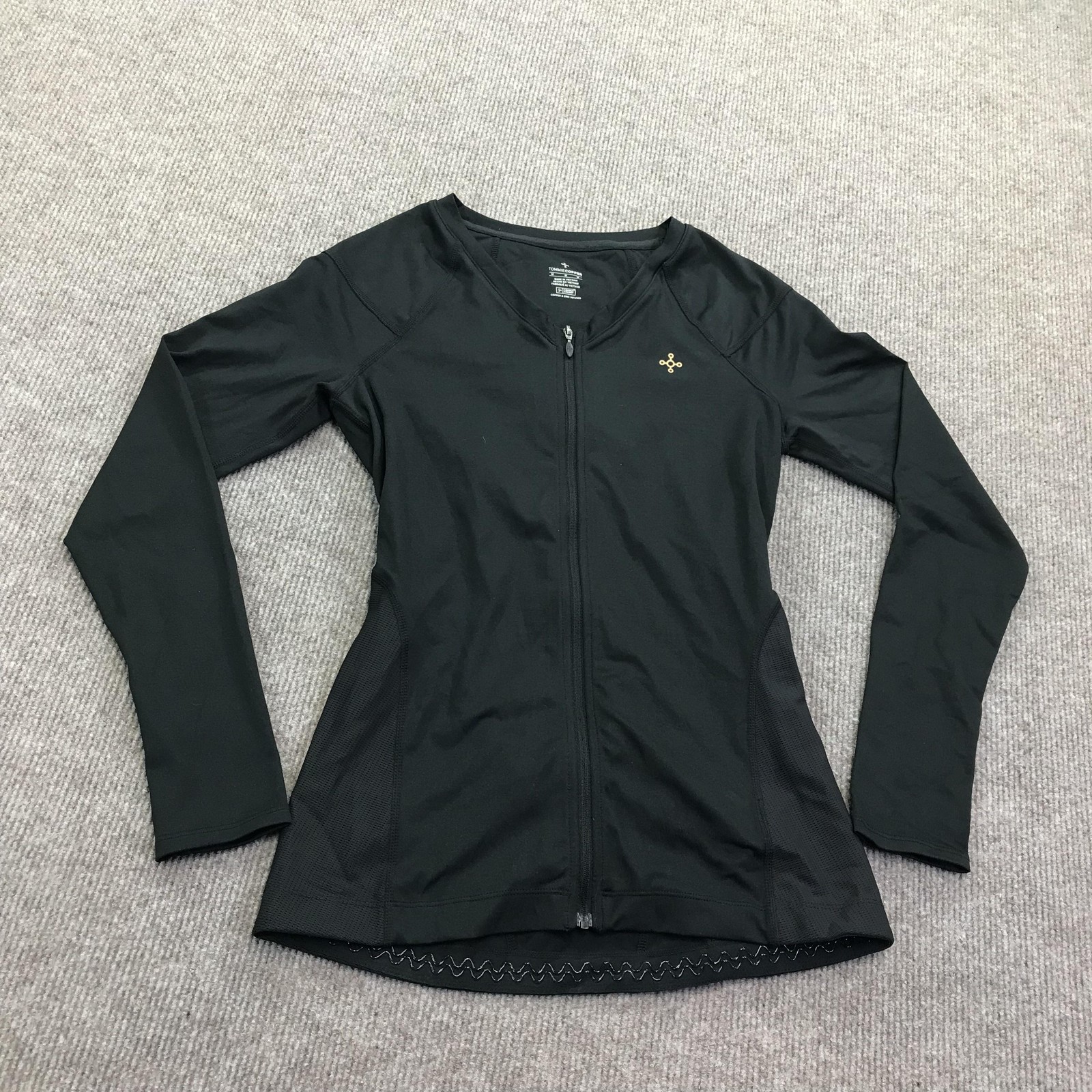 Tommie Copper Womens Back Support Compression Shirt Jacket Black Medium LS
