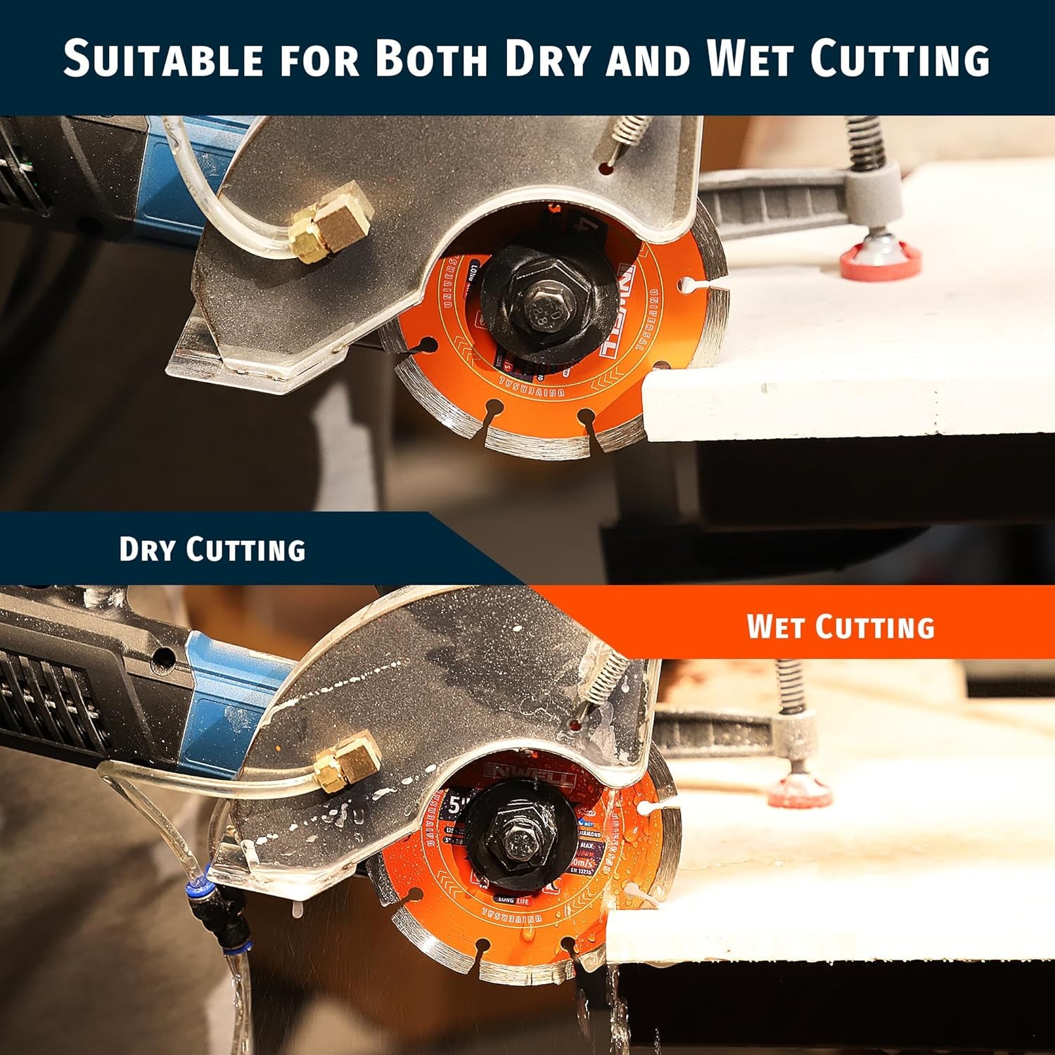 4-1/2 Inch Segmented Diamond Saw Blades 3-Pack, Diamond Cutting Wheel for Angle