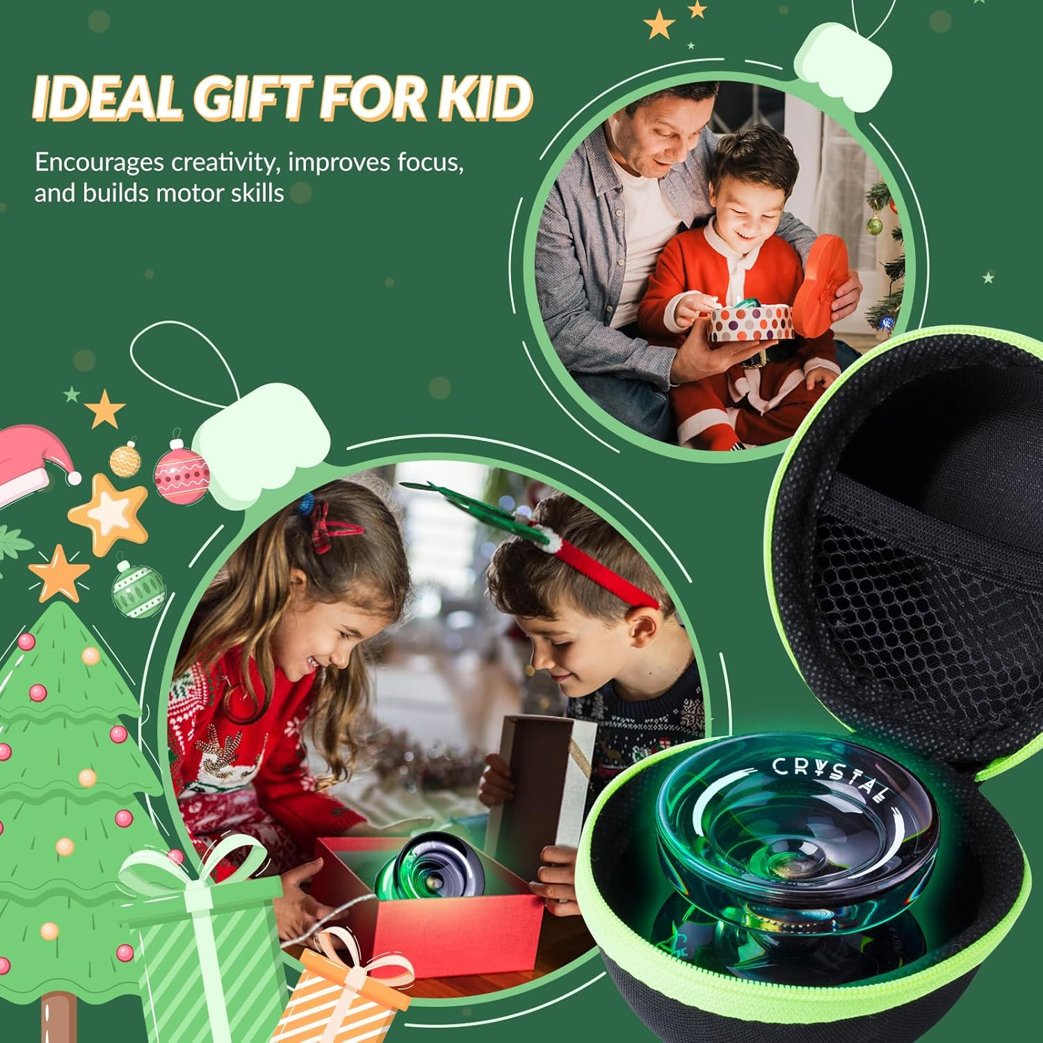 Yoyo K2 Crystal - Professional Responsive Yoyo for Kids Beginners, Dual Function