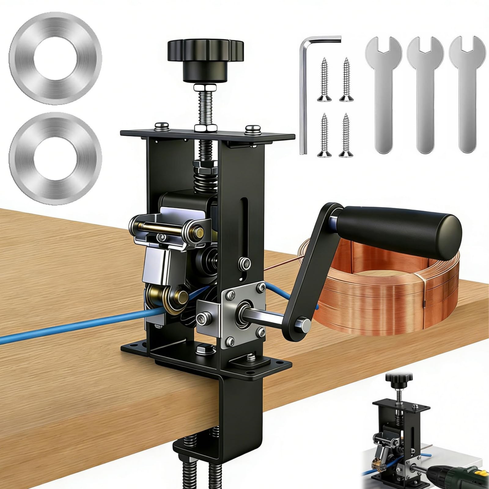 Maquina Pelacables Manual Taladro 2 A 16mm Reciclaje Cobre Prensa Ajustable