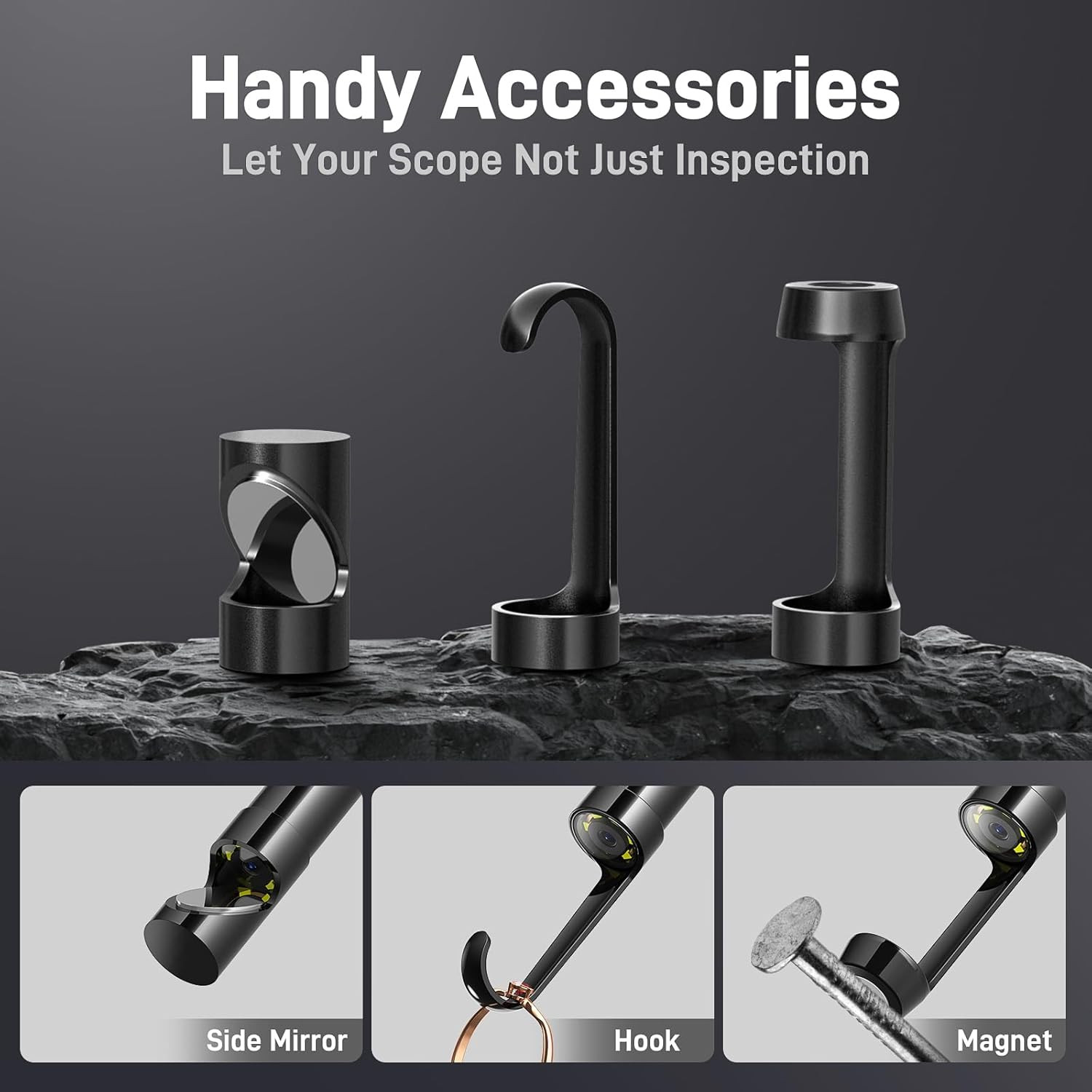 Teslong Endoscope Borescope with Light, Snake Inspection Camera for Automotive E