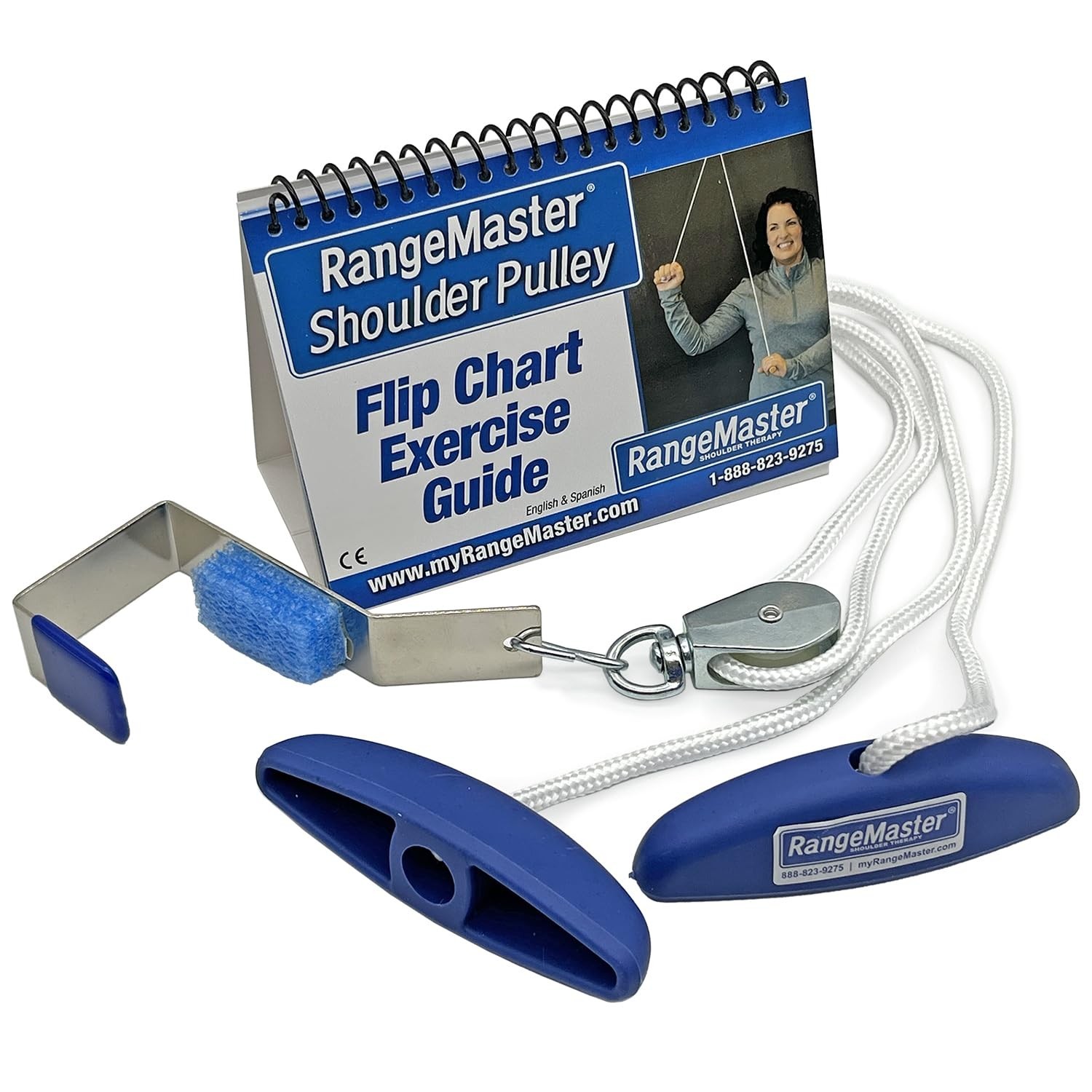 RangeMaster Molded Rubber Handle Shoulder Pulley │ Physical Therapy Tool &