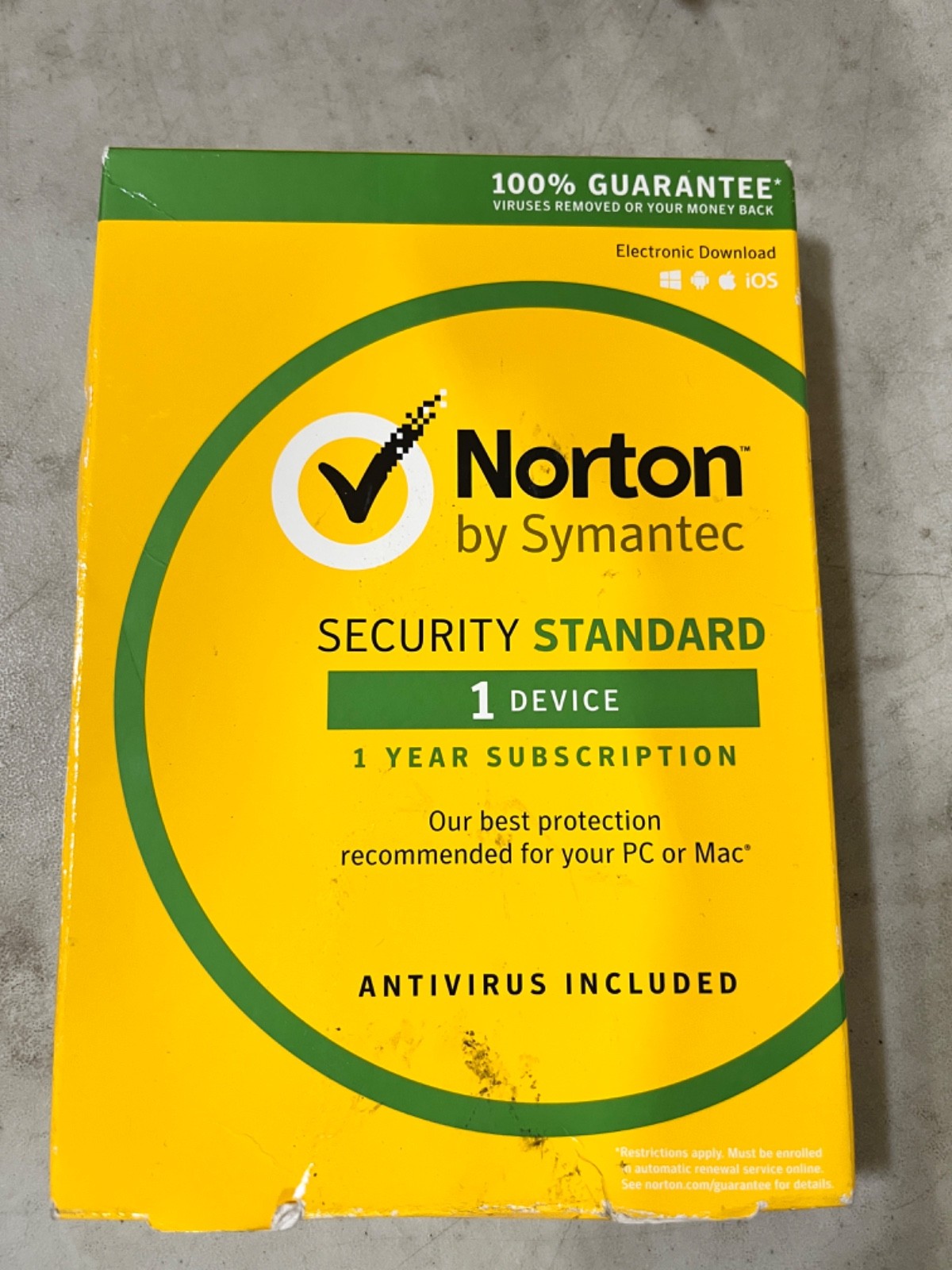 Norton Security Standard Electronic Download for PC or Mac ( 1 Device )