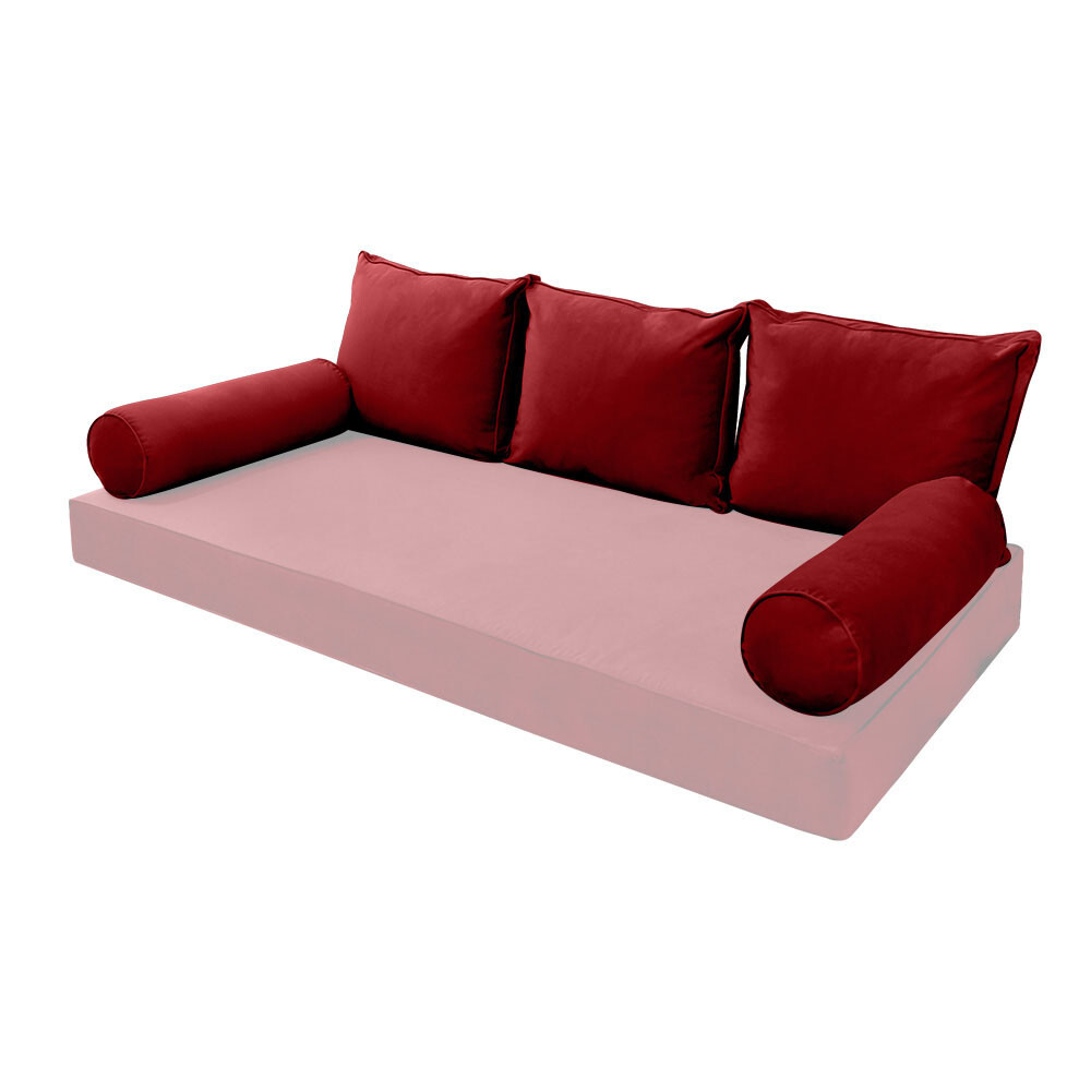 SLIPCOVER ONLY Same Pipe Twin Style V3 Velvet Indoor Daybed Bolster Pillow AD369