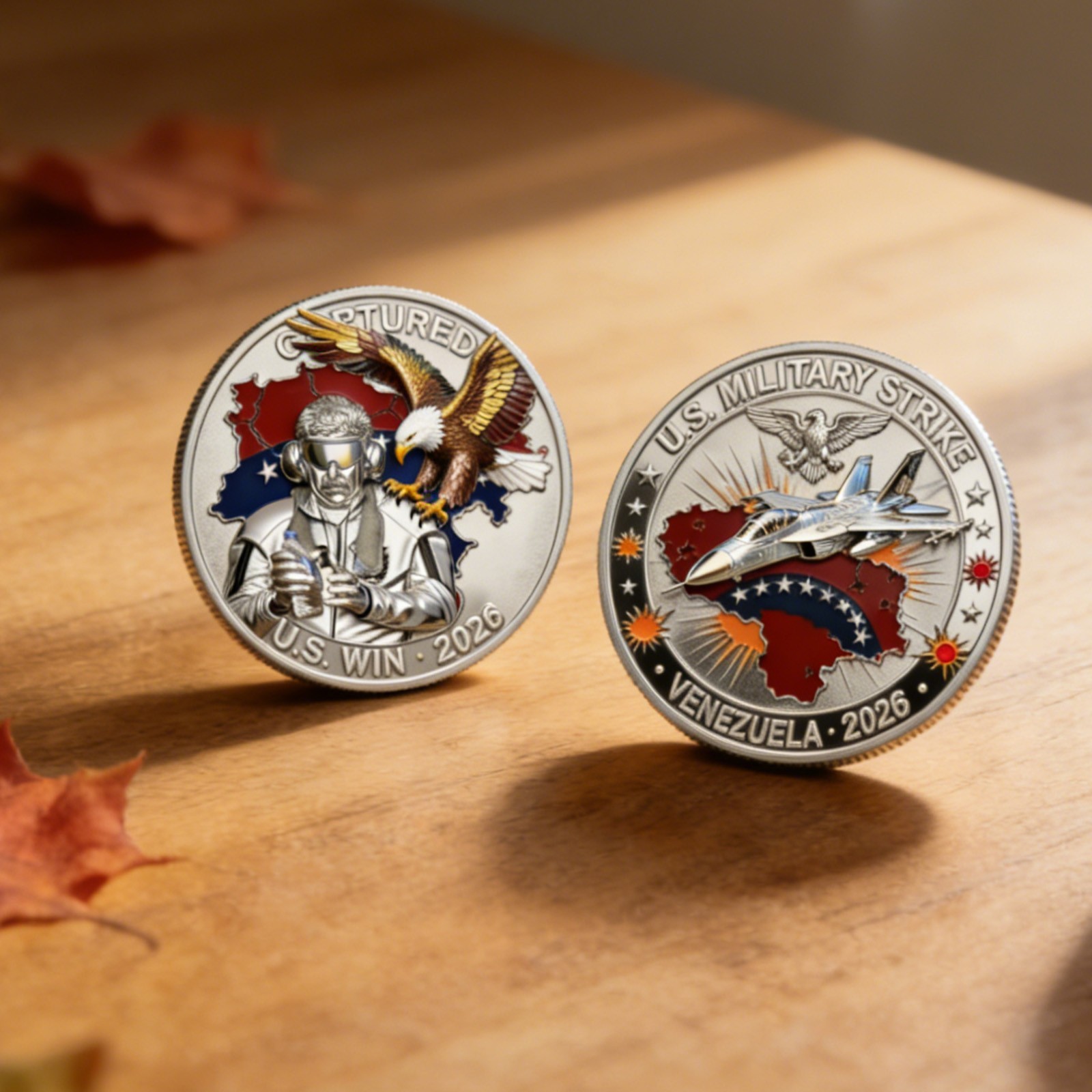 US WIN 2026 VENEZUELA US.MILITARY STRIKE Metal Commemorative Coin