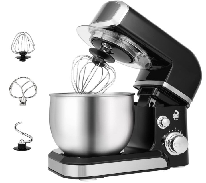 Batidora eléctrica de pie 3,2 L con 6 velocidades y accesorios de cocina, Nuevo