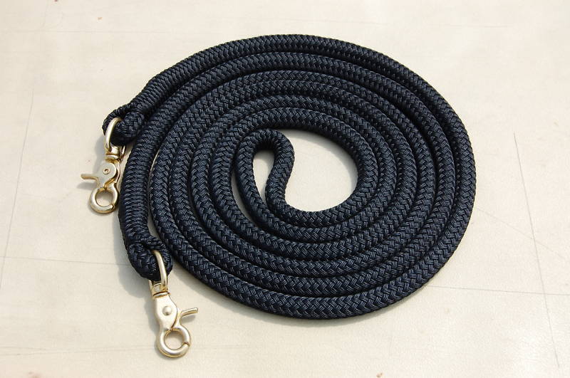 8' BLACK YACHT ROPE SNAP-ON FINESSE REIN FOR PARELLI TRAINING METHOD