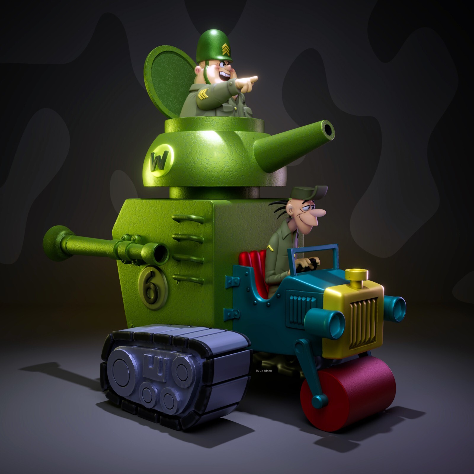 UNPAINTED Wacky Races Army Surplus 3D Printed Model Kit UW