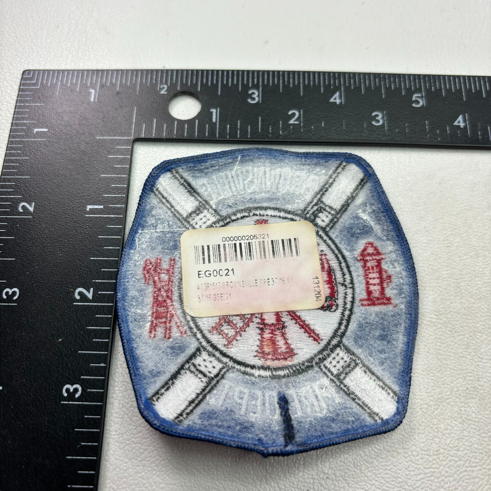 BROWNSVILLE Fire Department Patch (Firefighter Hook & Ladder) 44MY