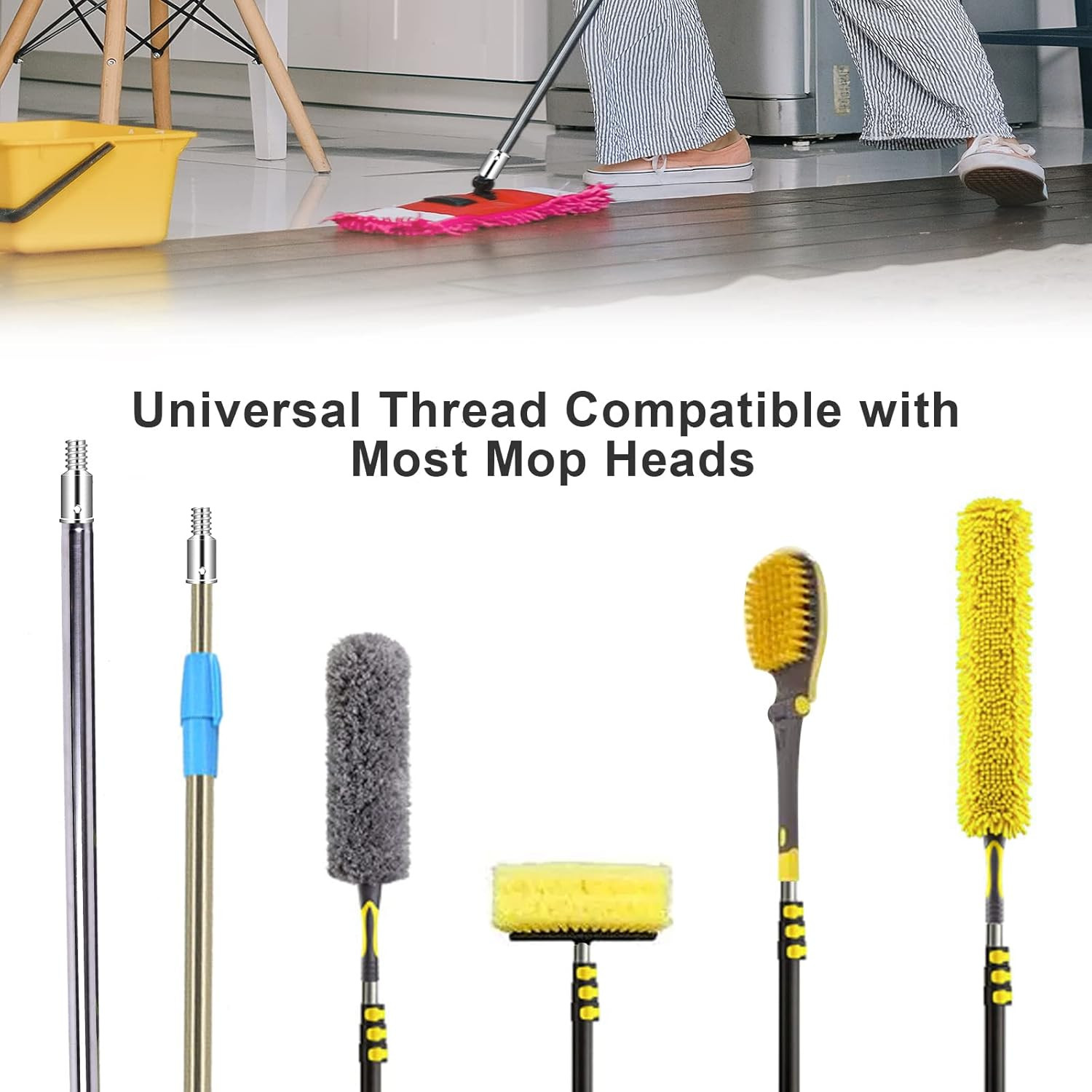 Thread Tip Replacement,Ultra Threaded Tip Repair Kit 0.8 Inch Extension Pole Ada