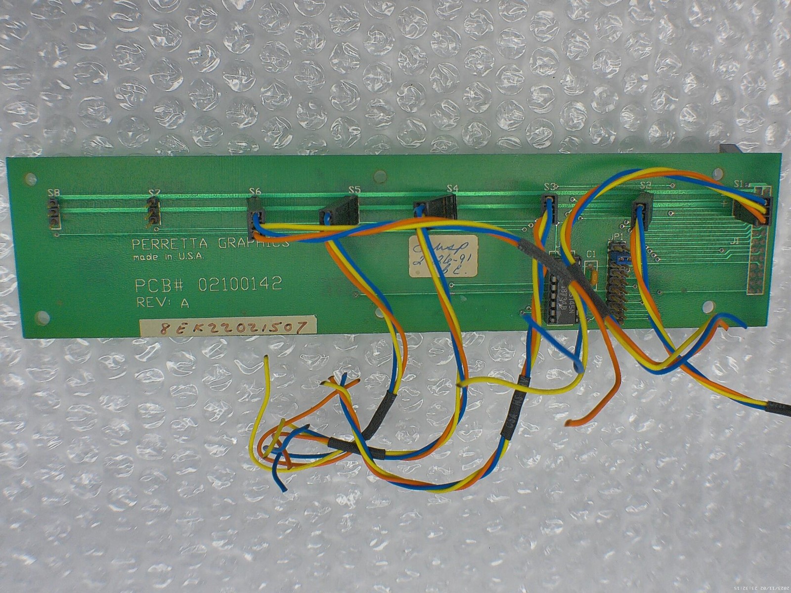 PERRETTA GRAPHICS 02100142 CIRCUIT BOARD UNMP