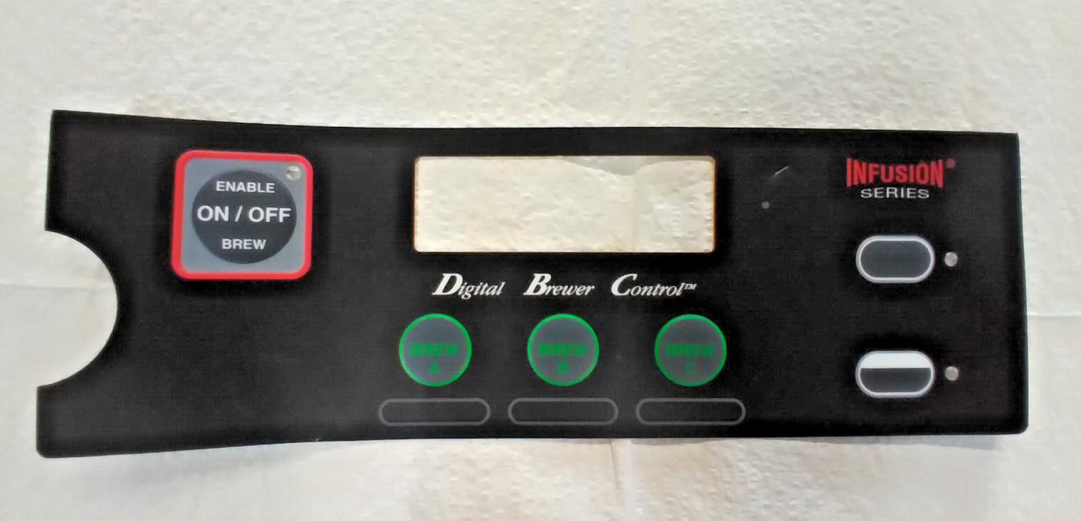 Bunn 36367.0061 Overlay Membrane Switch, 3 Brew and 2 Batch Buttons, Genuine OEM