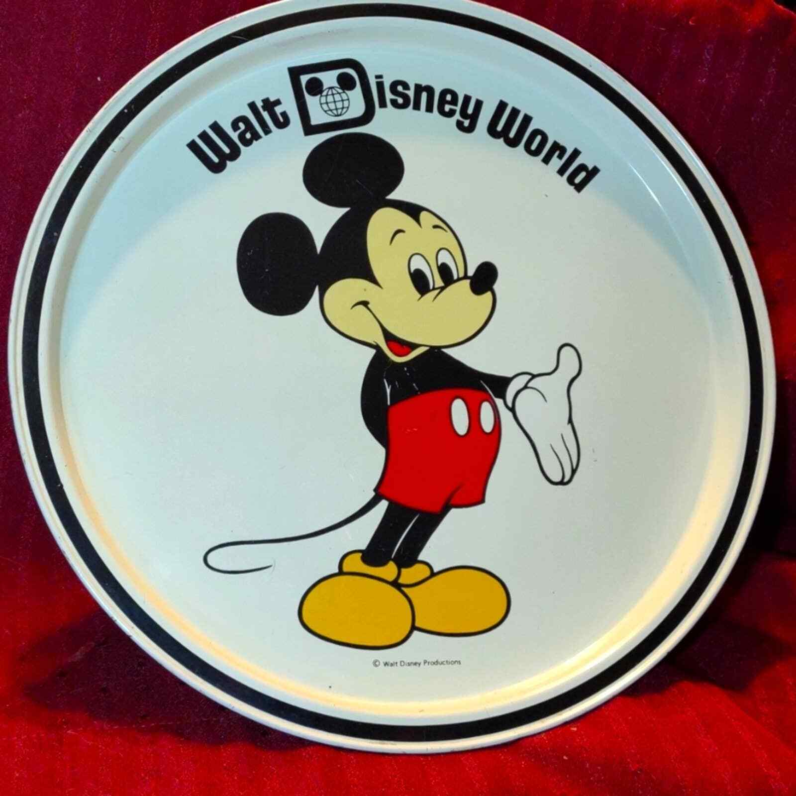 Vintage~1970s Walt Disney World~ Metal Tin Tray~Mickey Mouse Original