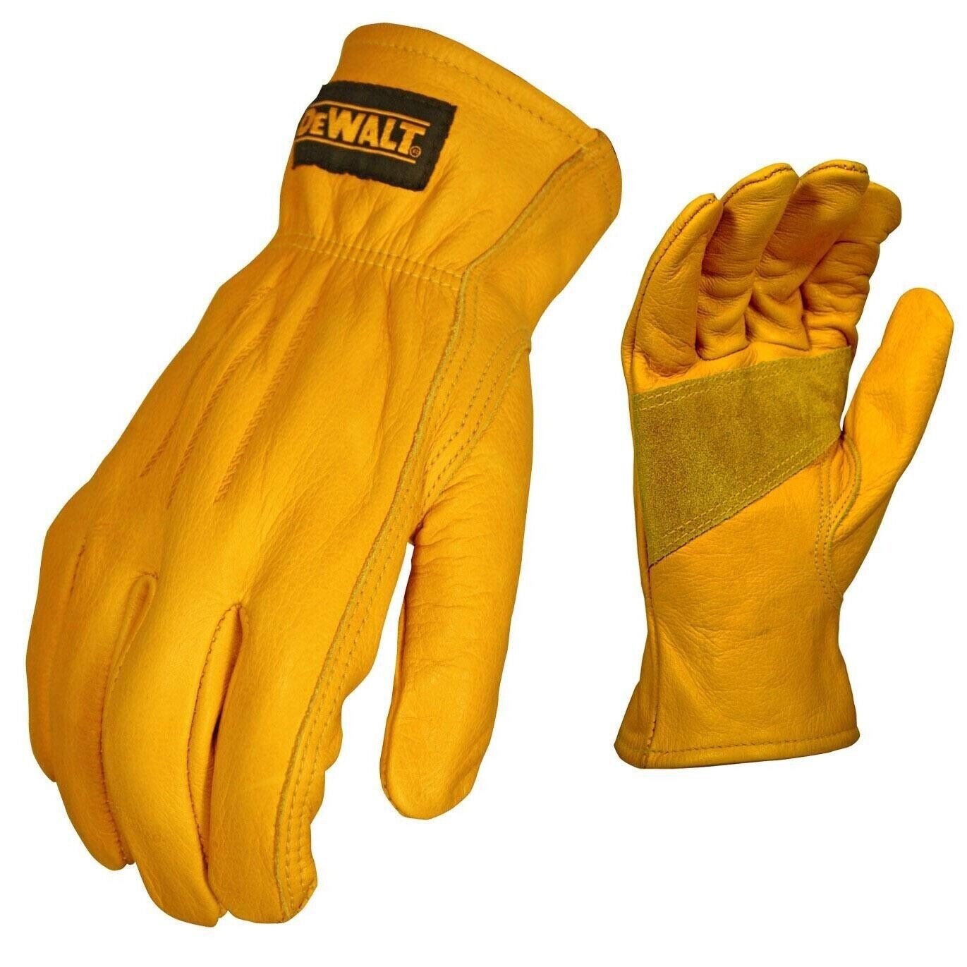 DEWALT DPG32M MENS WORK GLOVE MEDIUM PREMIUM LEATHER DOUBLE STITCHED-21799