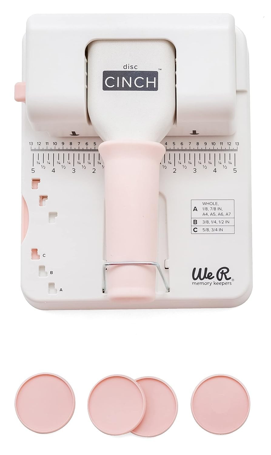 We R Disc Cinch Book Binding Tool-White/Pink