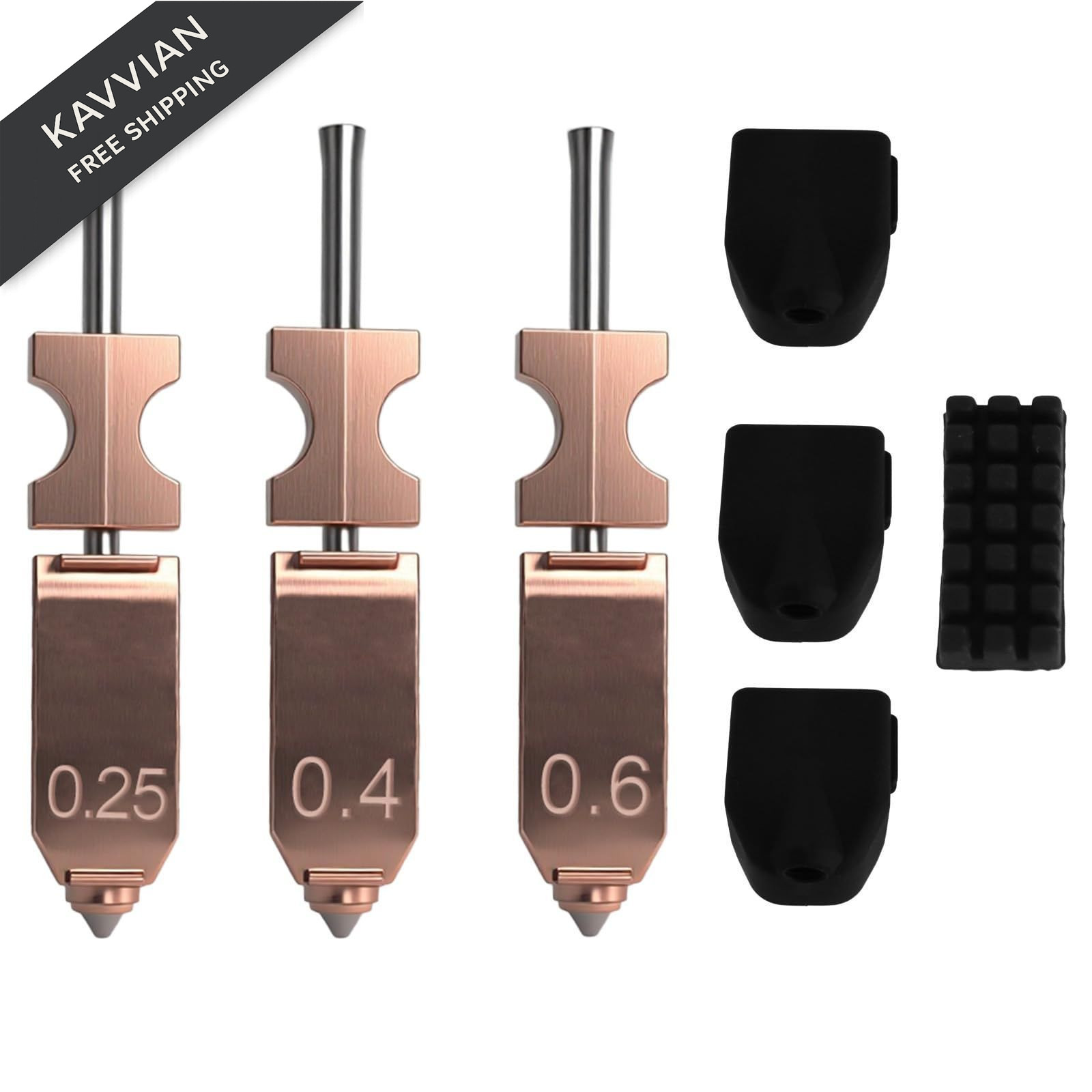 3 Pack Upgraded 0.25MM 0.4MM 0.6MM Integrated Hotend Kits for Flashforge...