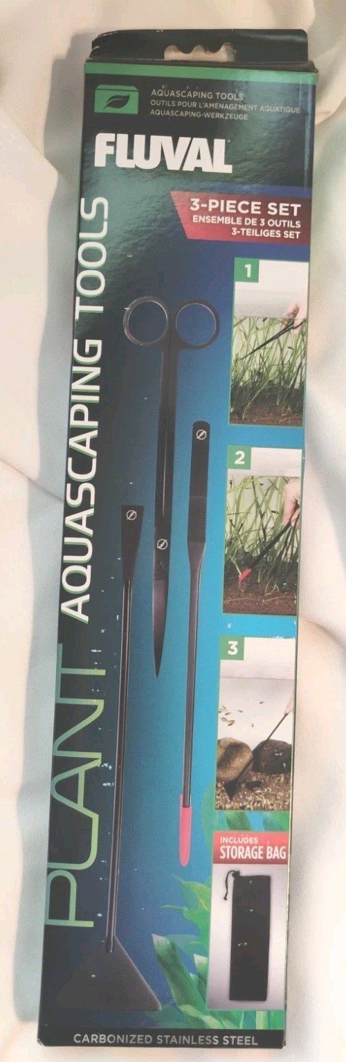 Fluval Aquascaping Tools Curved Scissors Forceps Shovel Aquarium Fish Tank NIB