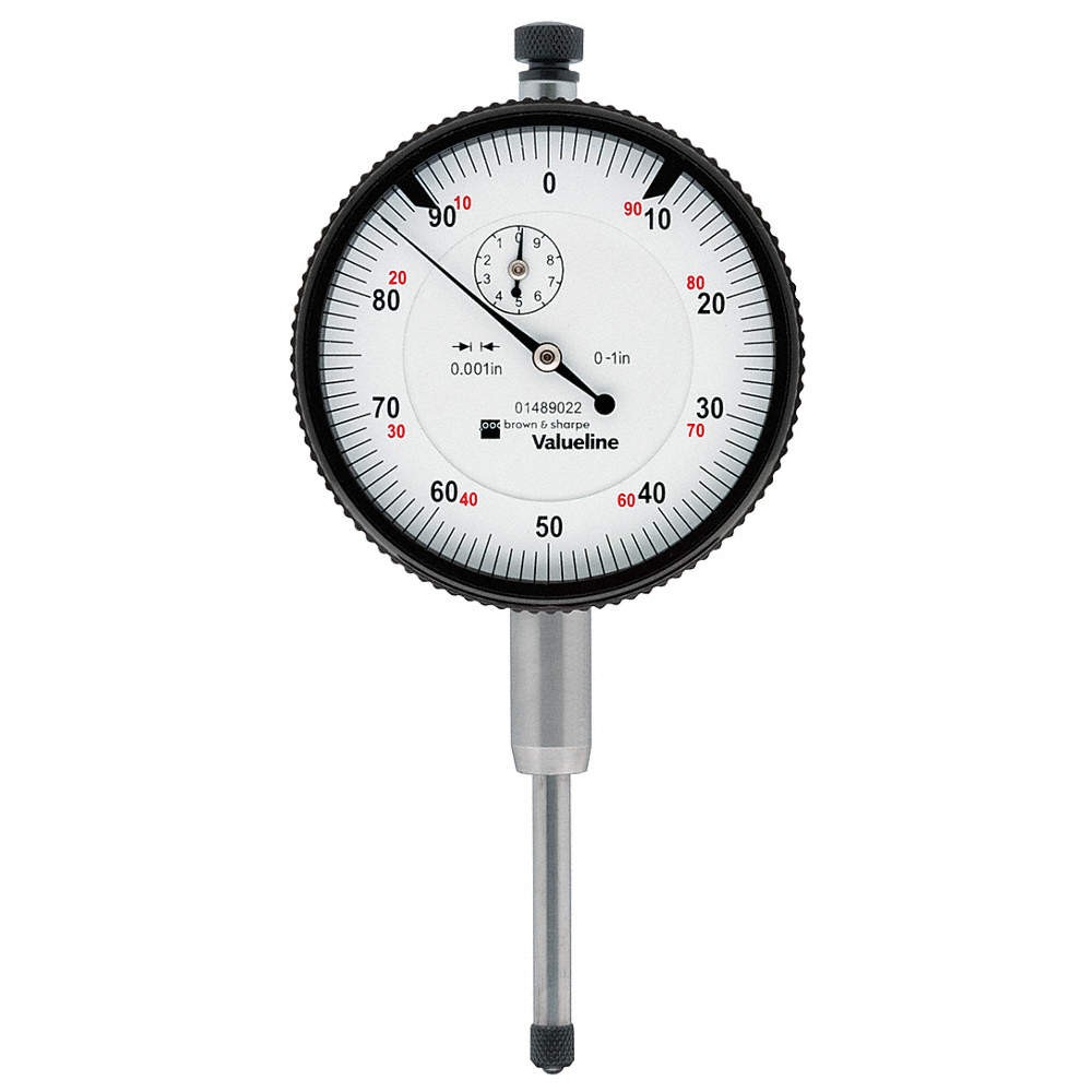 TESA BROWN & SHARPE 01489022 Dial Indicator,0 to 1 In,0-100 49U619