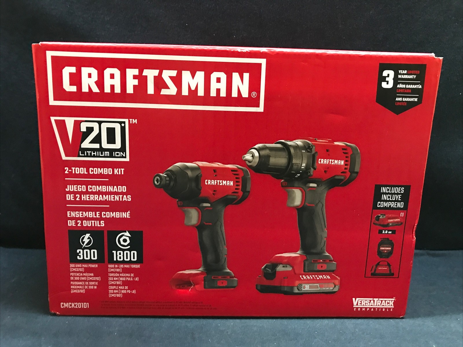 CRAFTSMAN V20 Impact Driver and Drill Combo Includes 2Ah Battery and Charger New