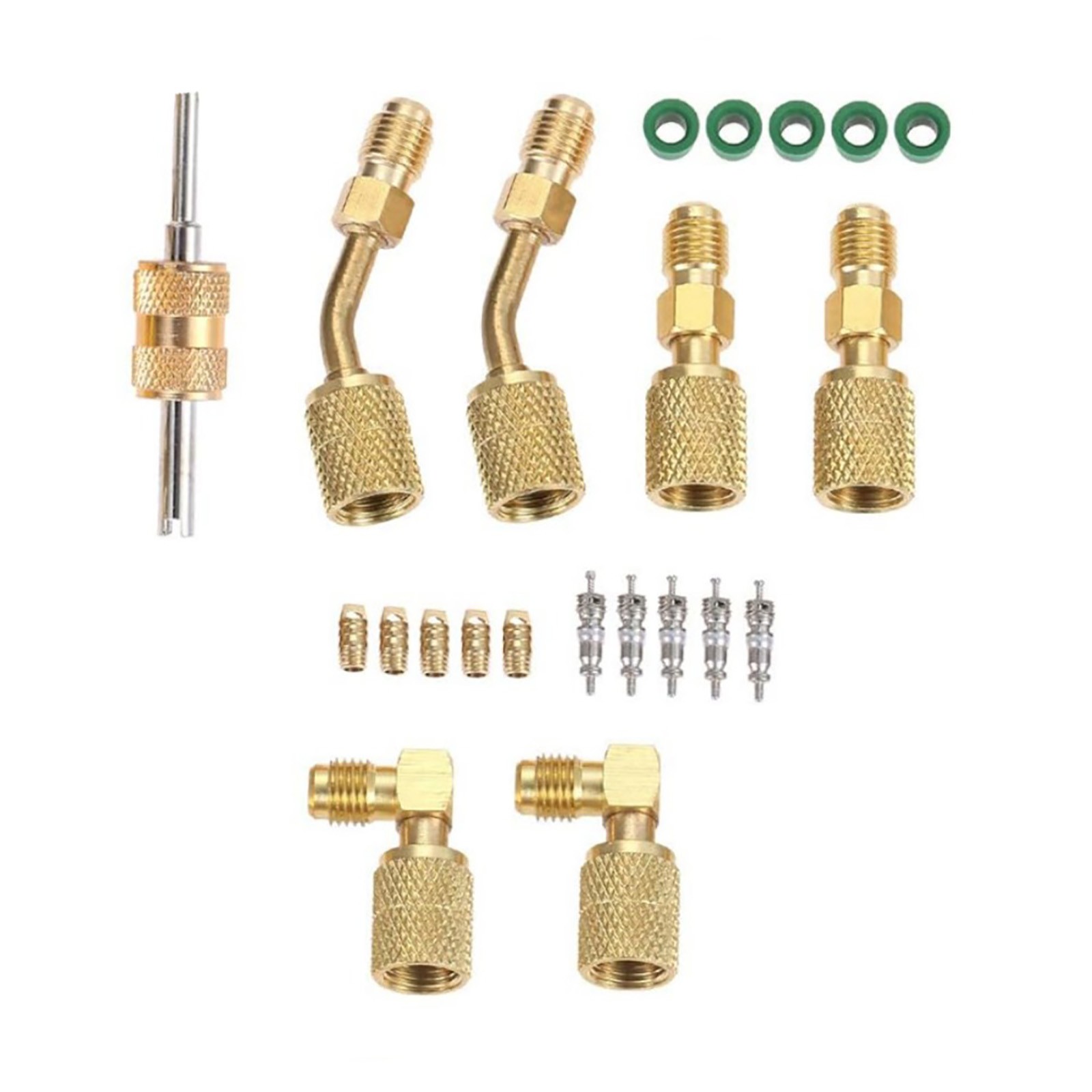 R410A Adapter Kit Mini Split Adapter 5/16 To 1/4 Coupler Brass+Rubber 100% New