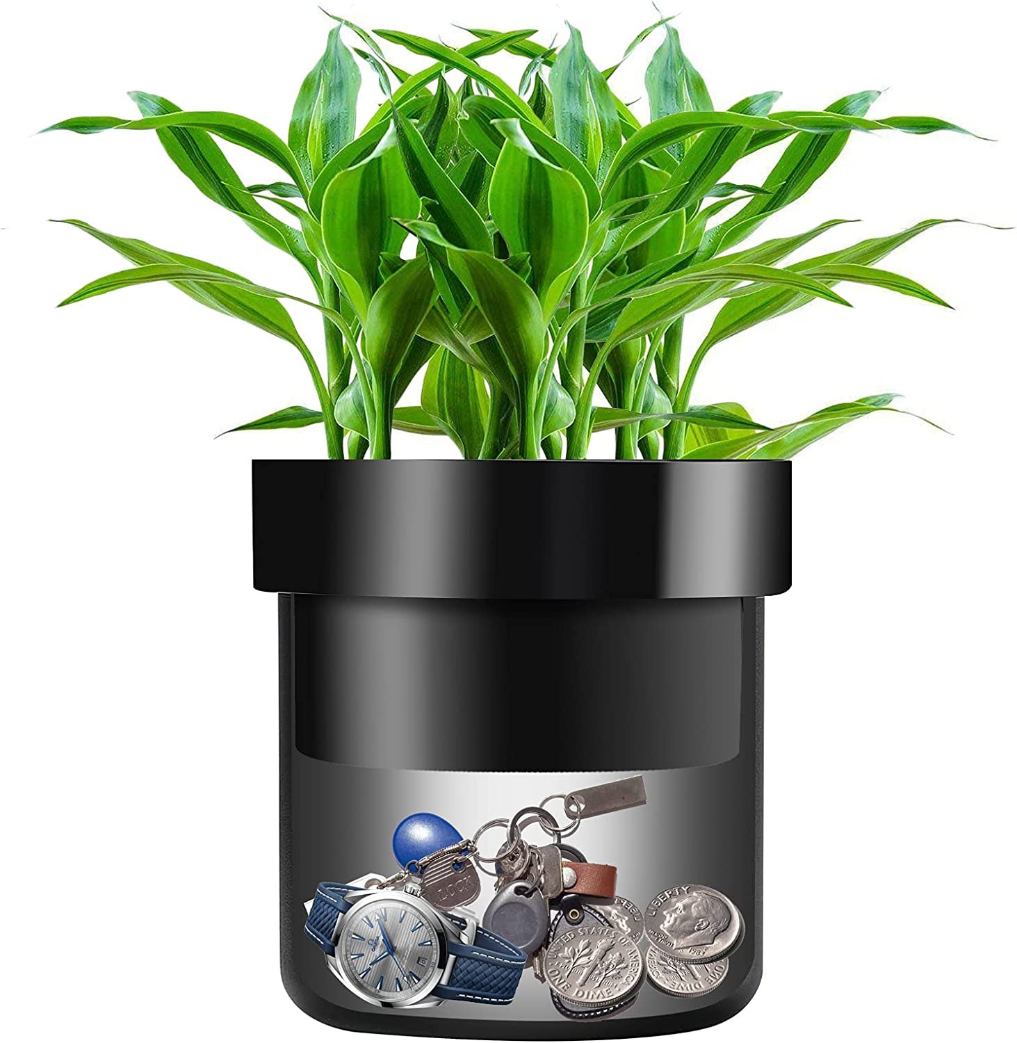 Younion Flower Pot Diversion Safe with Key Lock Secret Hidden Safe Lock Box...