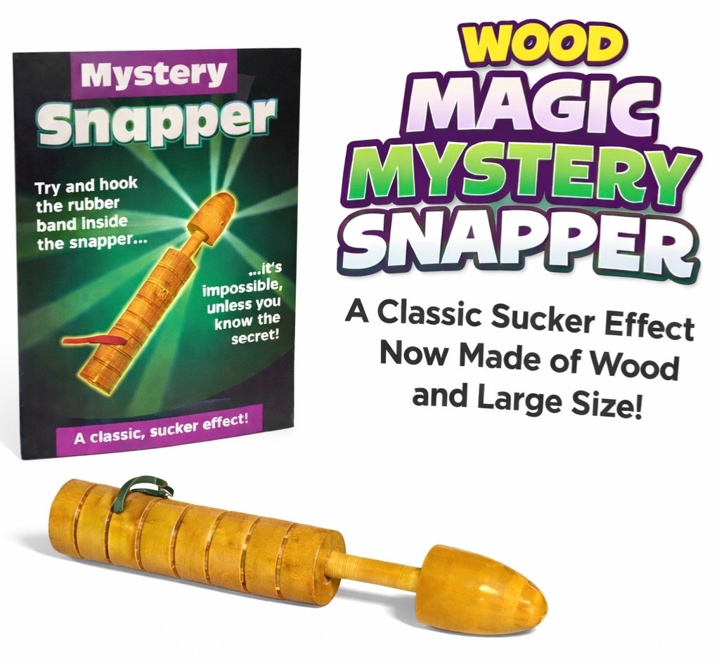 Deluxe WOODEN JUMBO SNAPPER Mystery Toy Joke Gag Magic Trick Wood Puzzle Pocket