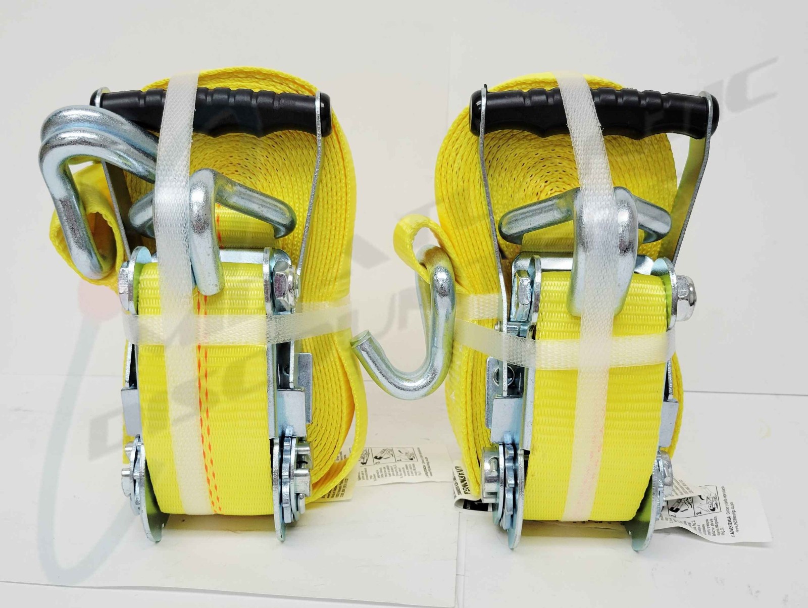2 Cargo Zone Ratchet Tie-Down Strap 2" x 27' 3,333lbs WLL J-Hooks CZ69622