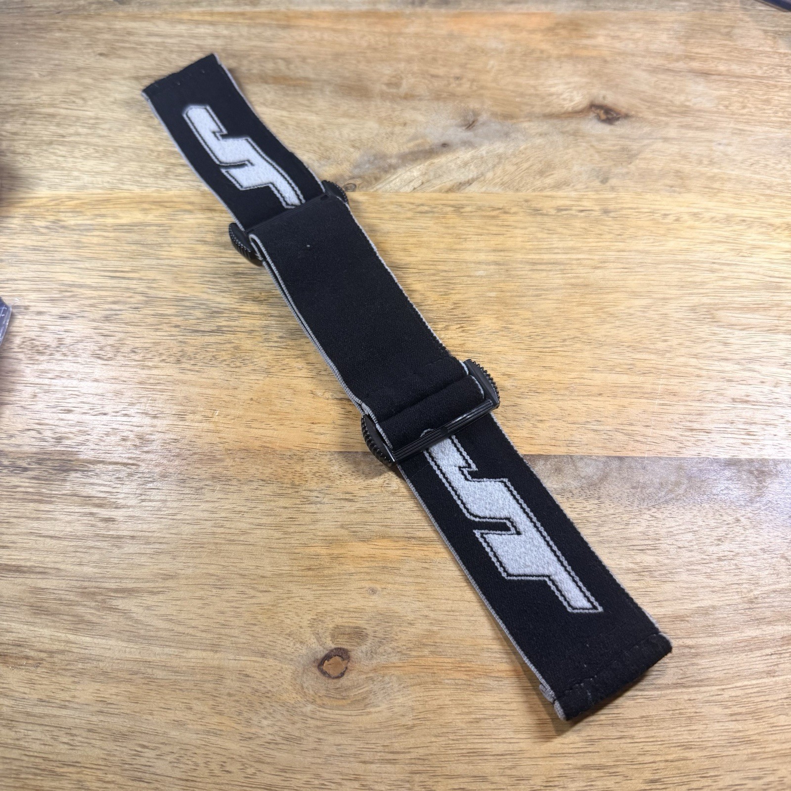 JT ProFlex Woven Paintball Mask Strap - Black With White Letters