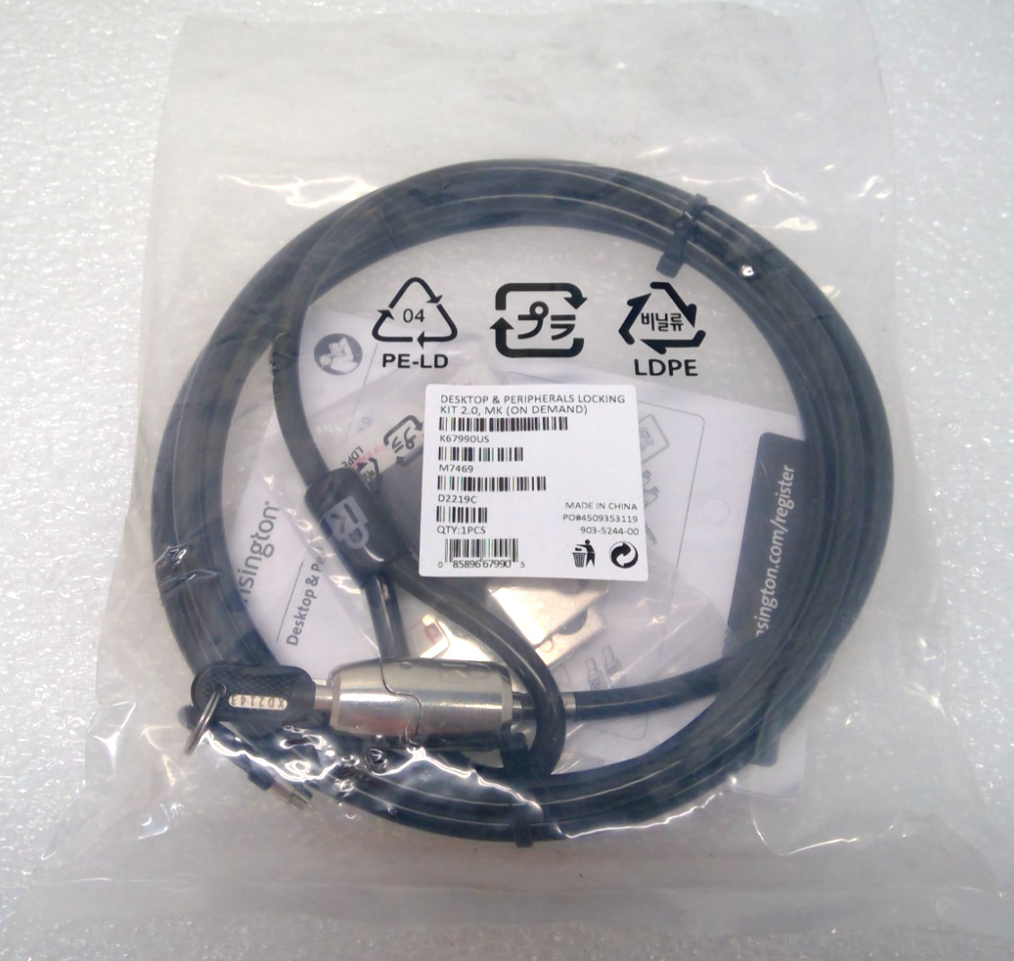 Kensington Desktop Peripherals Locking Kit 2.0 Computer Cable Lock K67990US