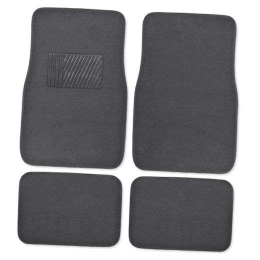 Classic Carpet Floor Mats for Car & Auto - Universal Fit -Front Charcoal Gray