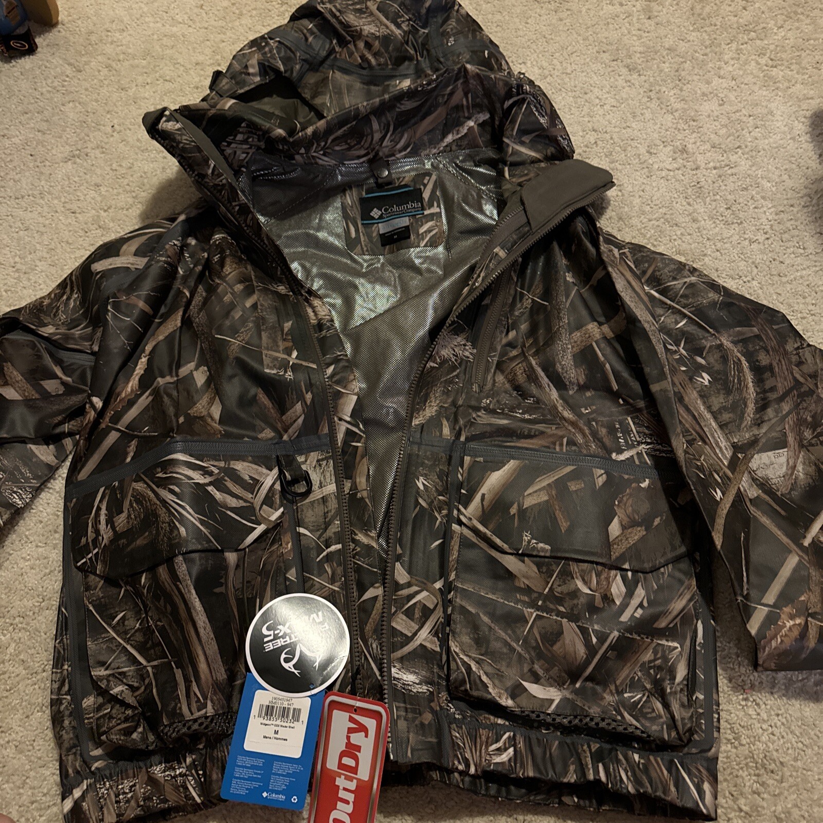 Columbia PHG Widgeon ODX Wader Shell Jacket - Realtree Max-5 Camo - Men’s M
