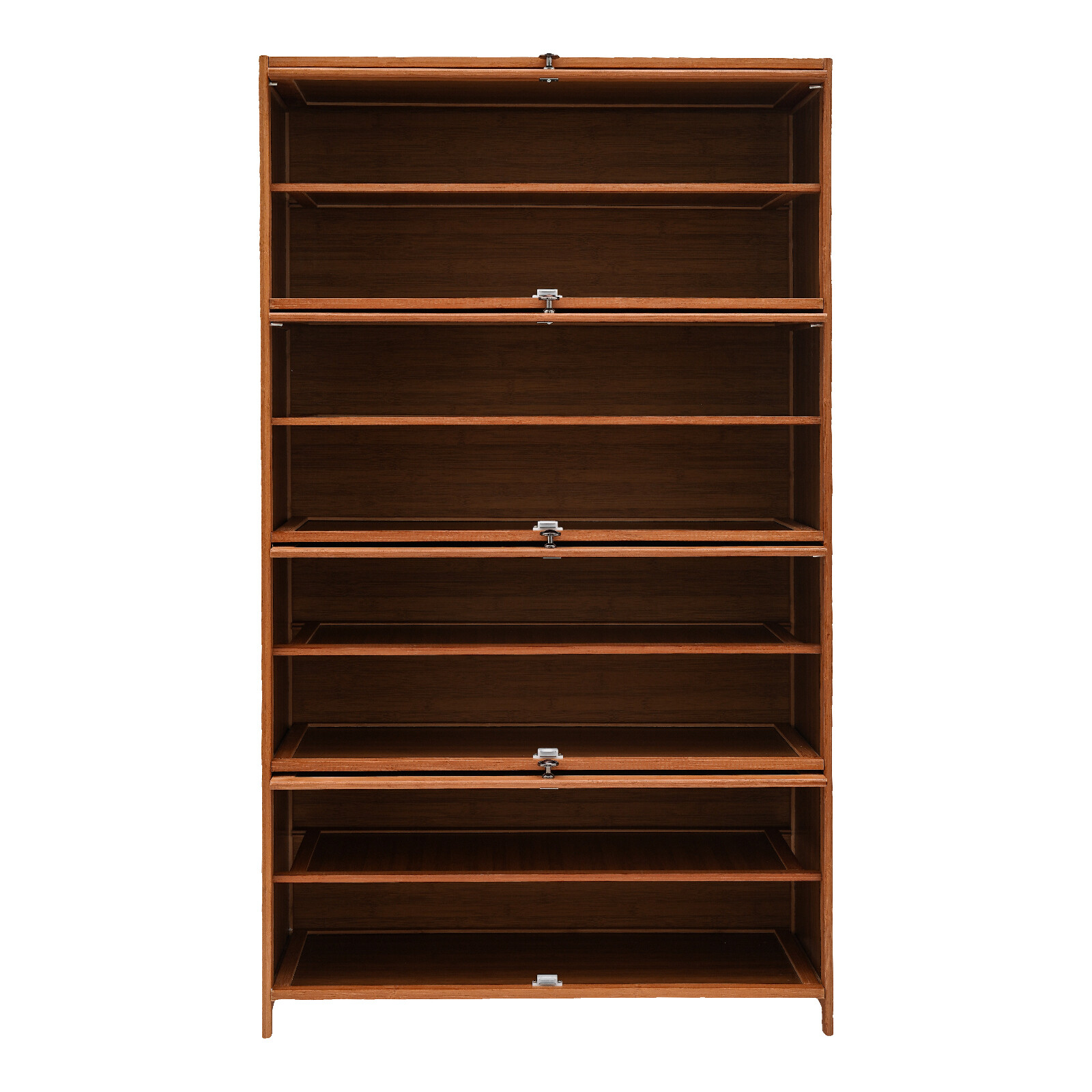 9-Tier Bamboo Shoe Rack Cabinet Shoe Cabinet With Flip Door For Storing Shoe New