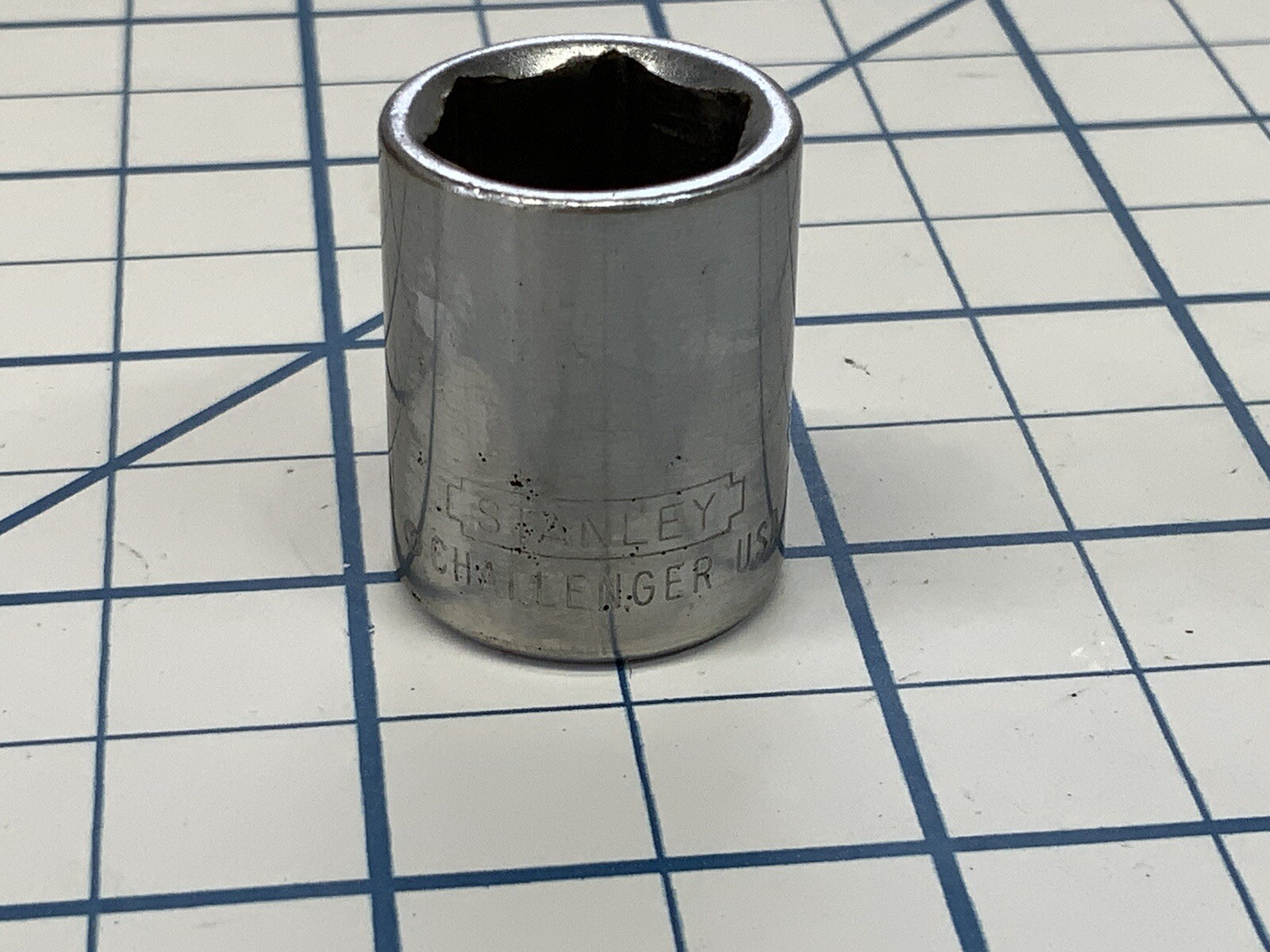 STANLEY Challenger 3/8 drive 6pt Socket, model 1218H, size 9/16in., USA