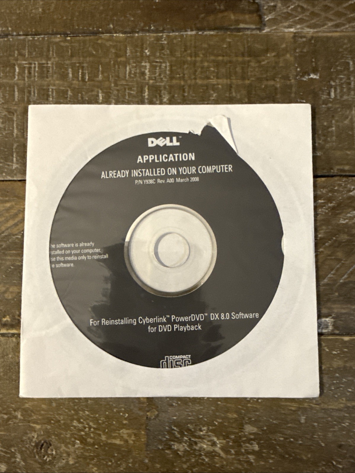 Dell Application Cyberlink PowerDVD Software PC Cd Rom