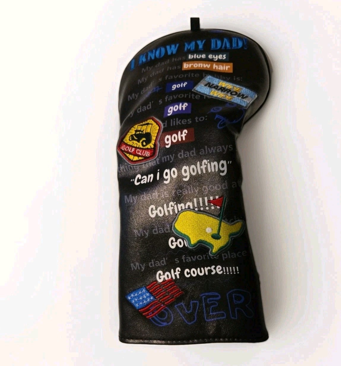 Big Crazy MyDad Golf Club Head Cover Funny Novelty Birthday Father’s Day