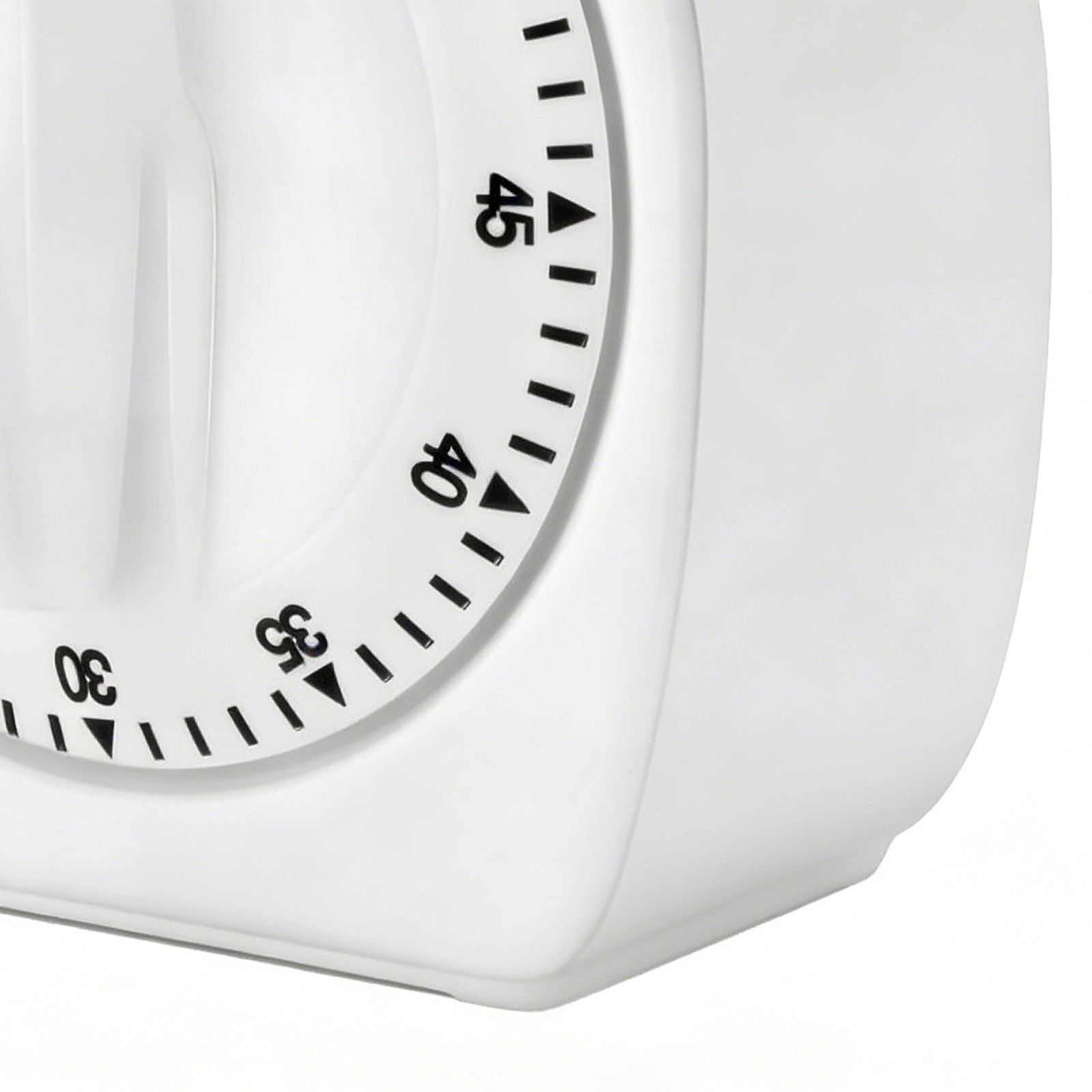 60-Minute Wind-Up Mechanical Timer Loud Alarm Visual Countdown White