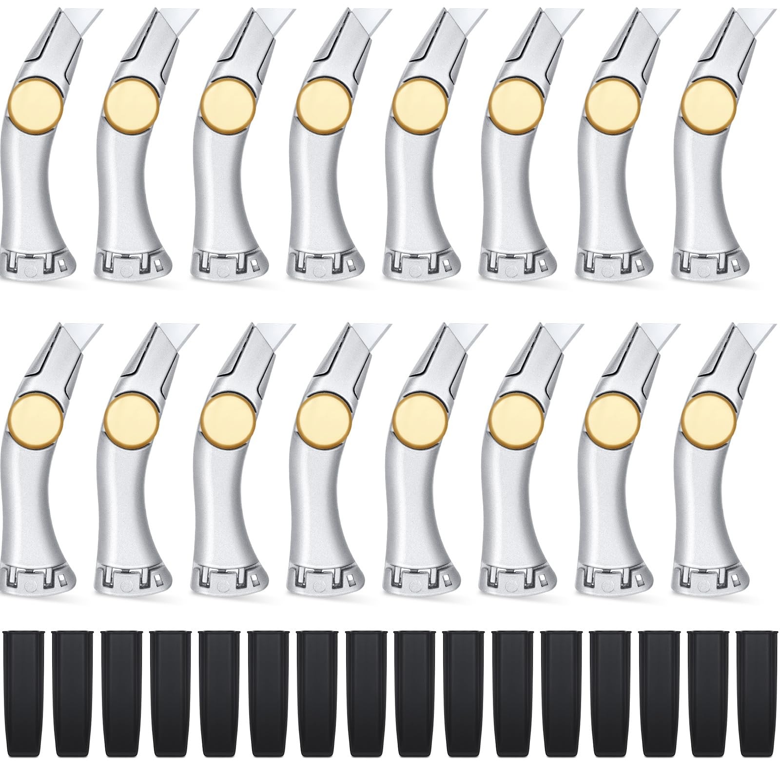 16 Sets Carpet Knife Bulk Heavy Duty Vinyl Drywall Knife Roofing with Replace...