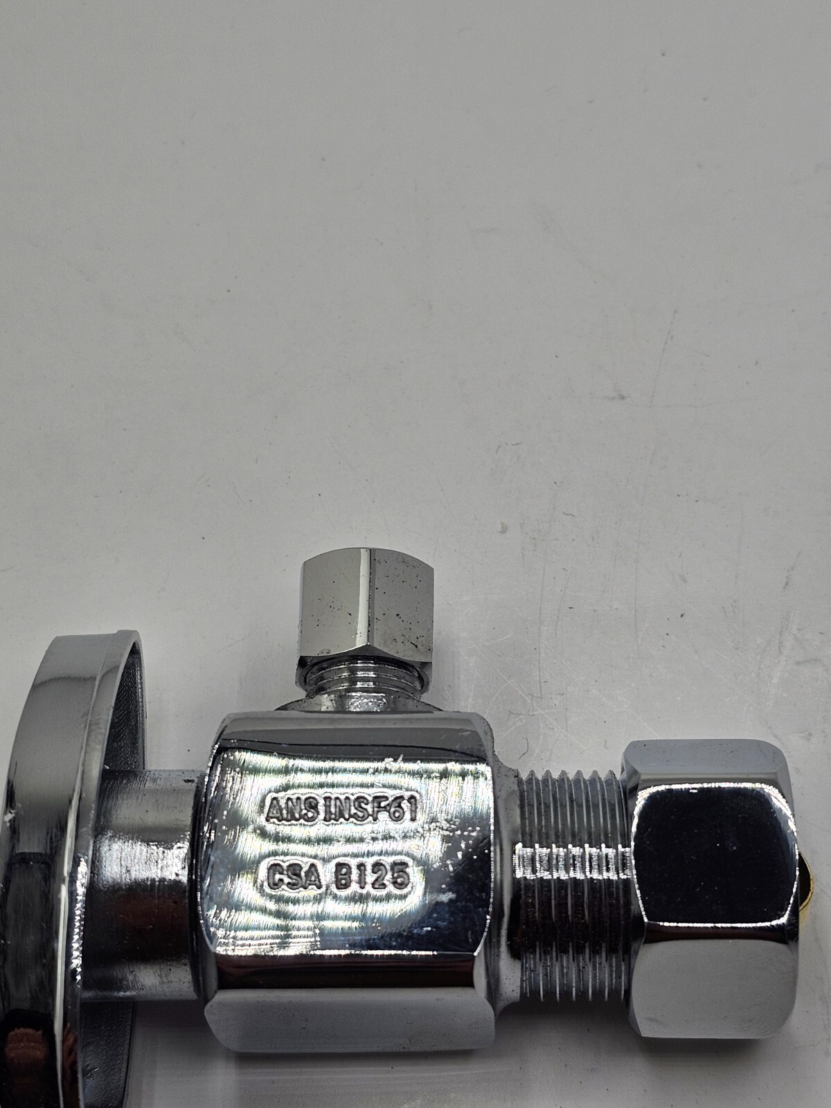 Wolverine Brass 5/8" OD Com x 1/4" Comp Finale Ultimate Brass Turn Angle Stop