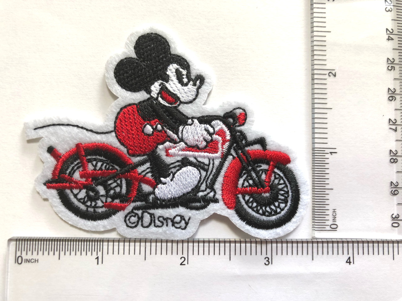 Disney Mickey mouse motorcycle Embroidered Iron On / Sew On Patch#1