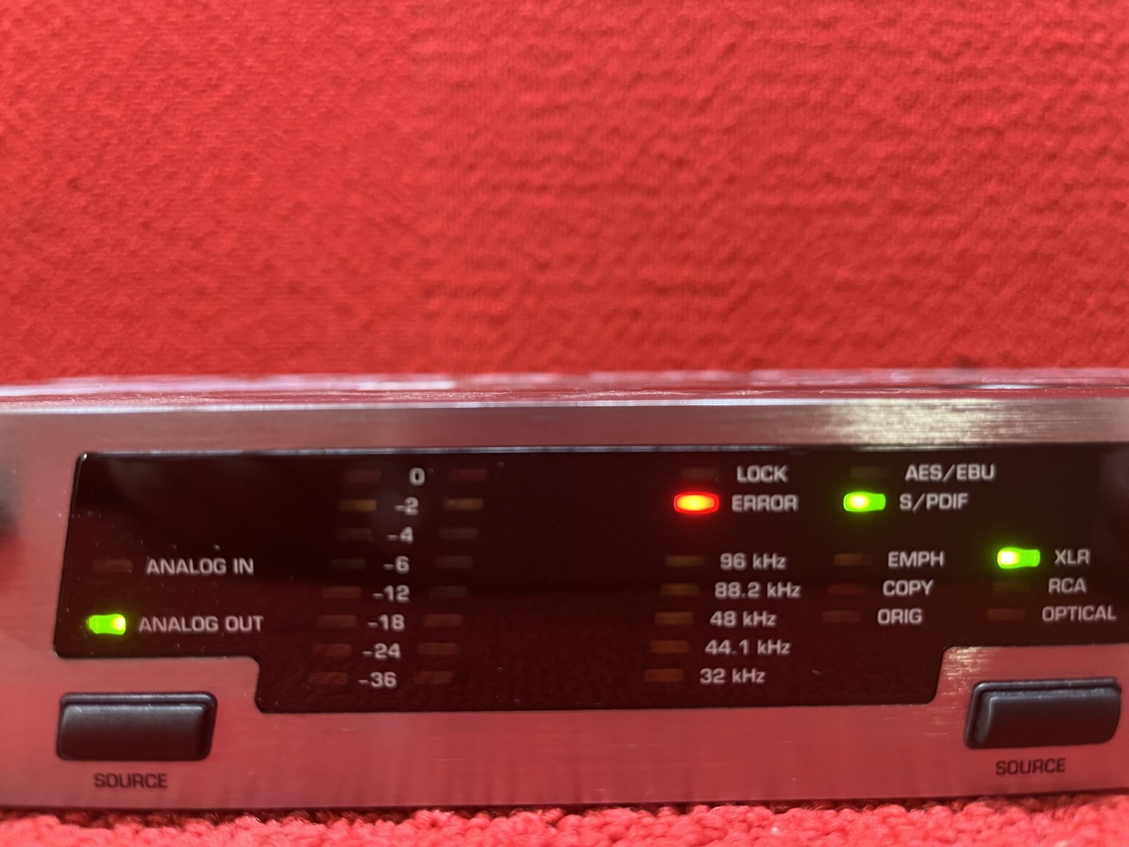 For Parts Behringer UltraMatch Pro Audiophile Sample Rate Converter SRC2496