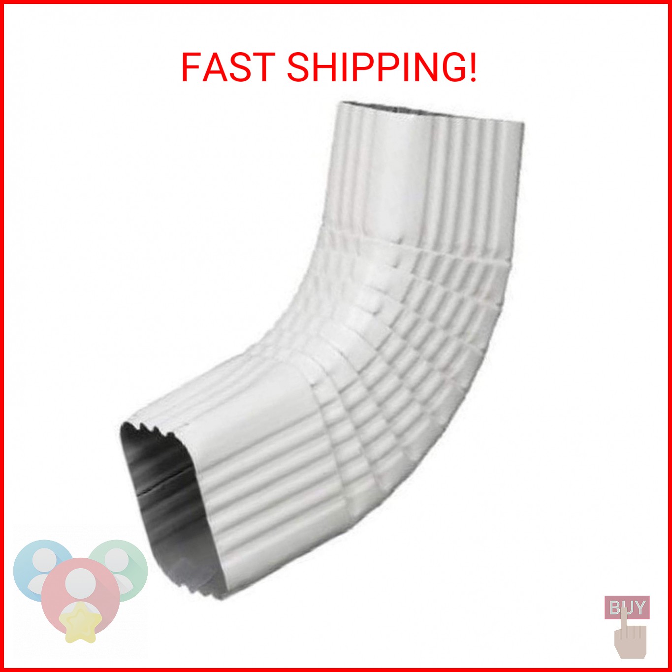 AMERIMAX HOME PRODUCTS 47265 3 x 4-Inch Aluminum B Elbow, White
