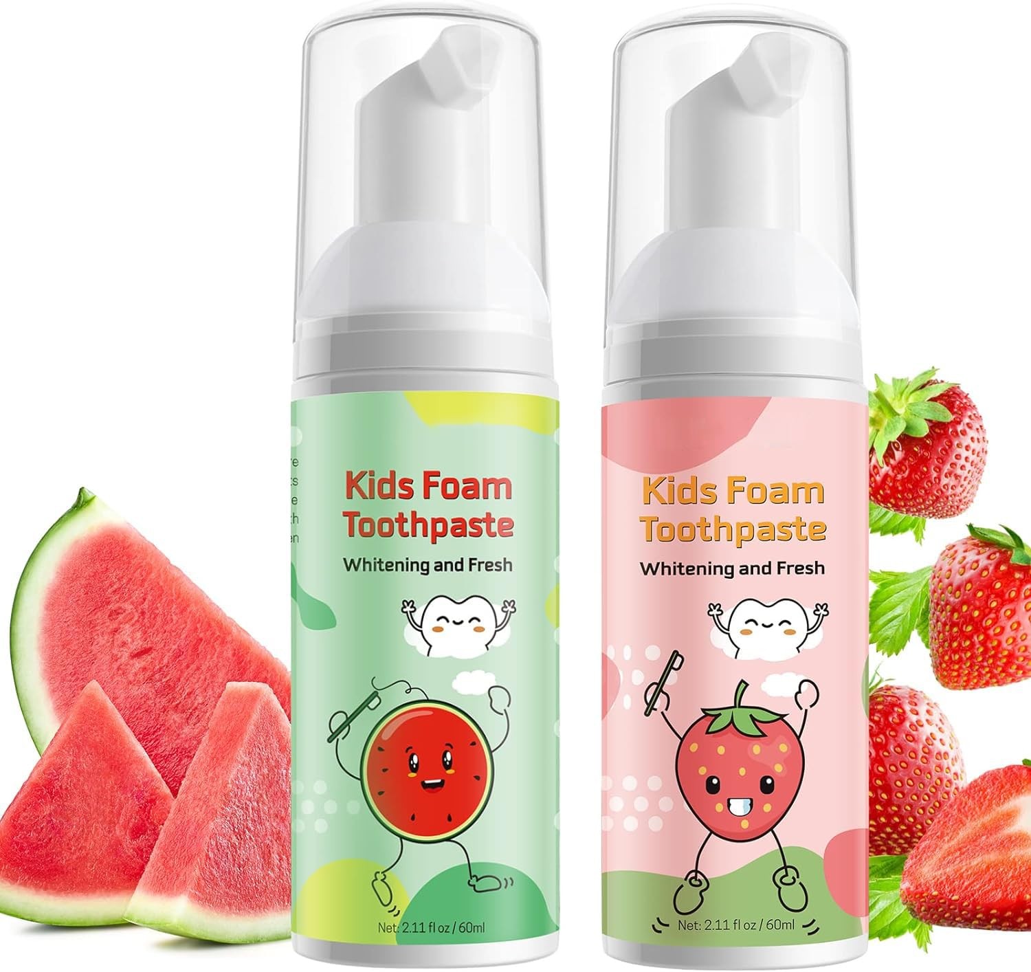 Foam Toothpaste Kids 2PCS, Toddler Cavity 0.02 Ounce (Pack of 2)